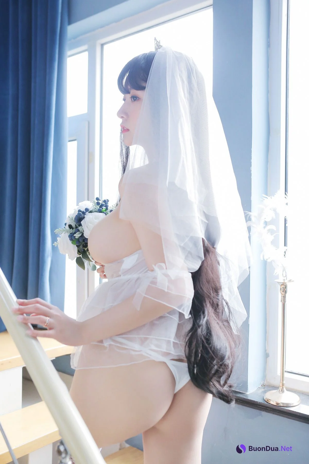 Cosplay 猫九酱Sakura 长发婚纱 Set.02 - 写真 6