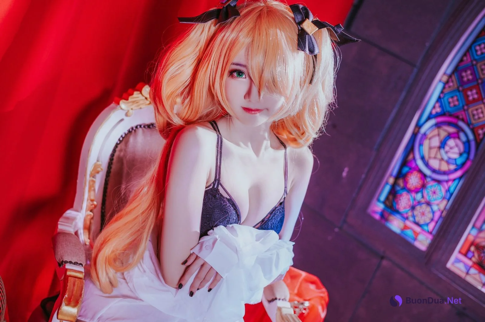 Cosplay Sally多啦雪 Fischl Gothic Lingerie - Photo 15