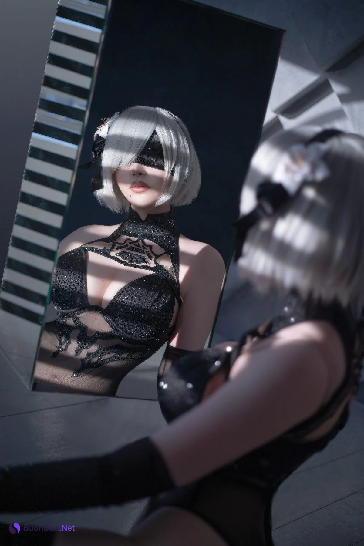 Cosplay Sayathefox 2B Black + White - รูปภาพ 6