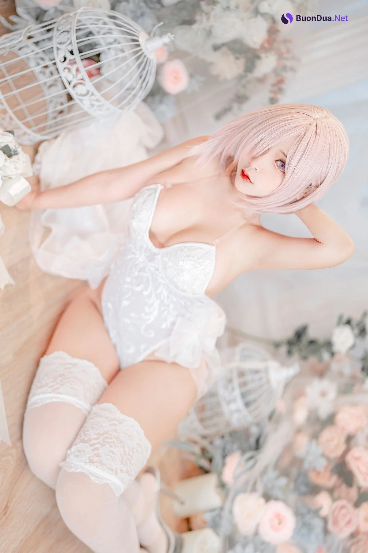 Cosplay SayoMomo小桃 Mashu Kyrielight - Photo 2