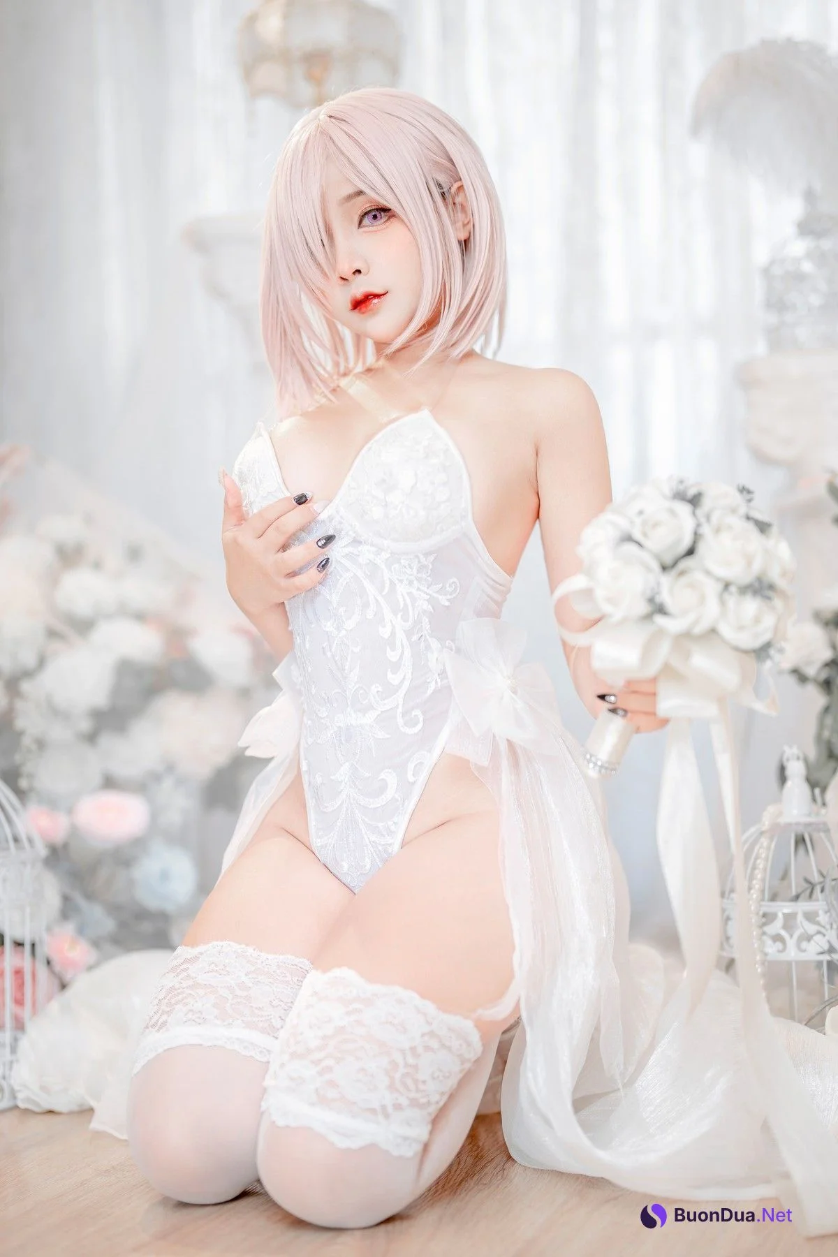 Cosplay SayoMomo小桃 Mashu Kyrielight - Photo 4