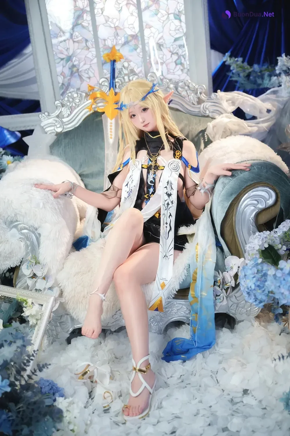 Cosplay Seele麦麦 – 鸣潮 菲比&卡提希娅·蓝色花海物语 - Photo 13