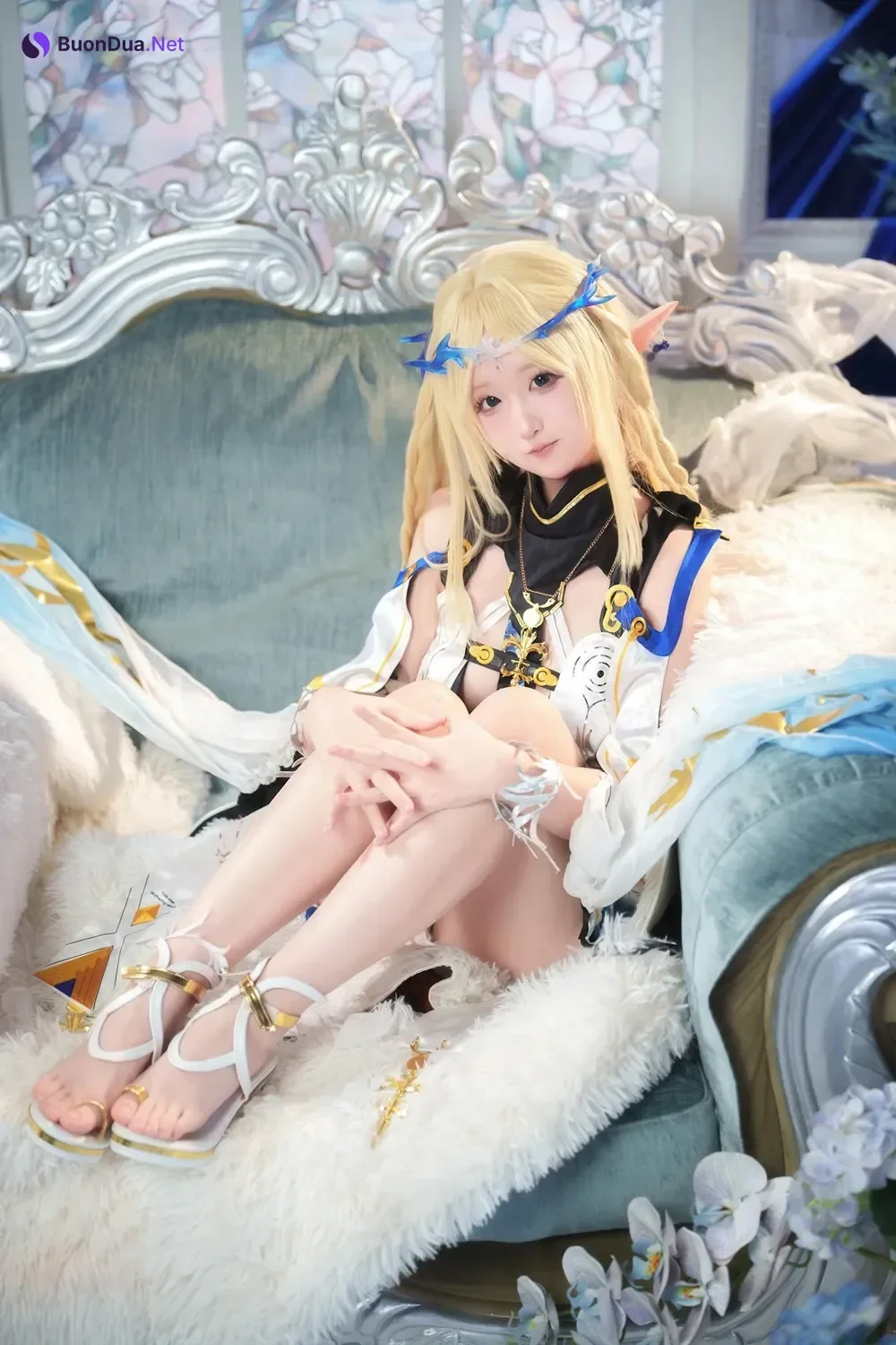 Cosplay Seele麦麦 – 鸣潮 菲比&卡提希娅·蓝色花海物语 - Photo 4