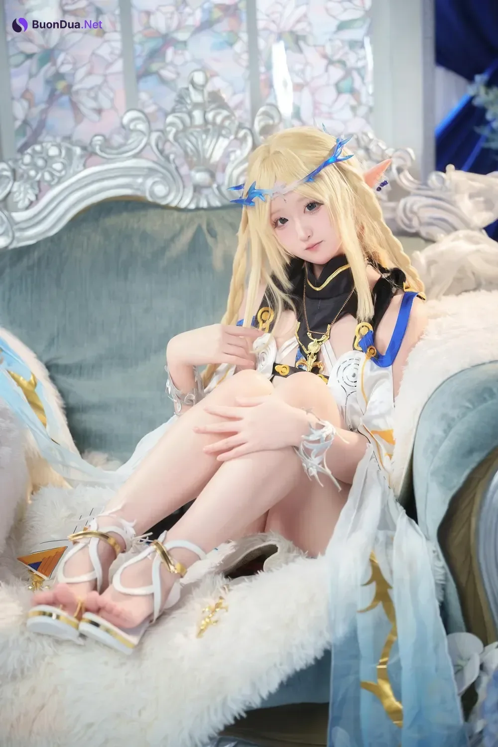 Cosplay Seele麦麦 – 鸣潮 菲比&卡提希娅·蓝色花海物语 - Photo 5