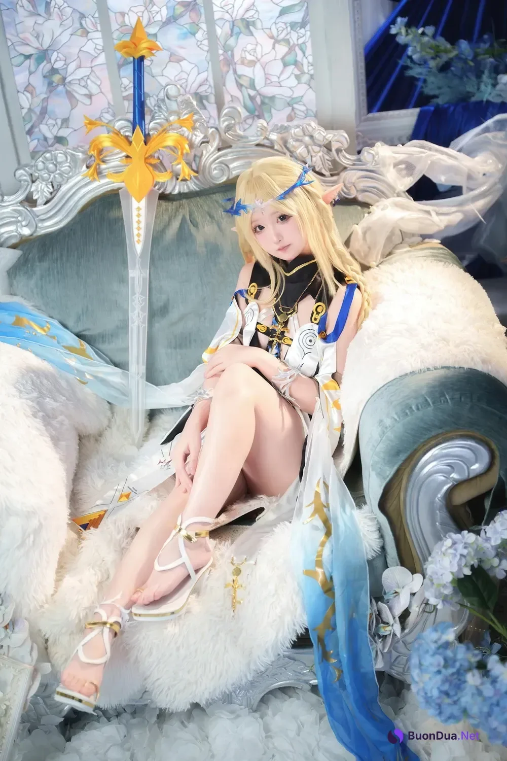 Cosplay Seele麦麦 – 鸣潮 菲比&卡提希娅·蓝色花海物语 - Photo 7
