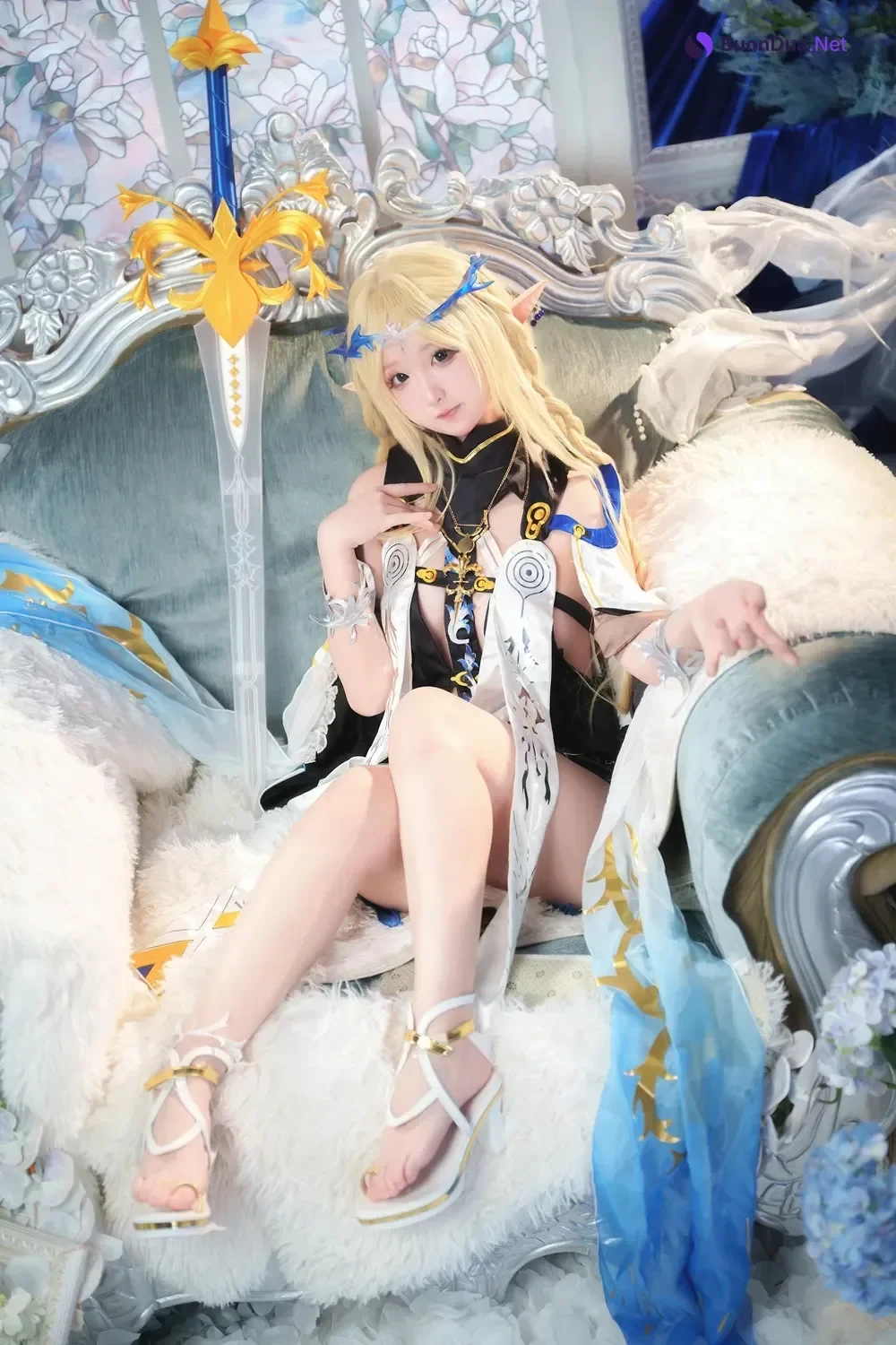 Cosplay Seele麦麦 – 鸣潮 菲比&卡提希娅·蓝色花海物语 - Photo 8