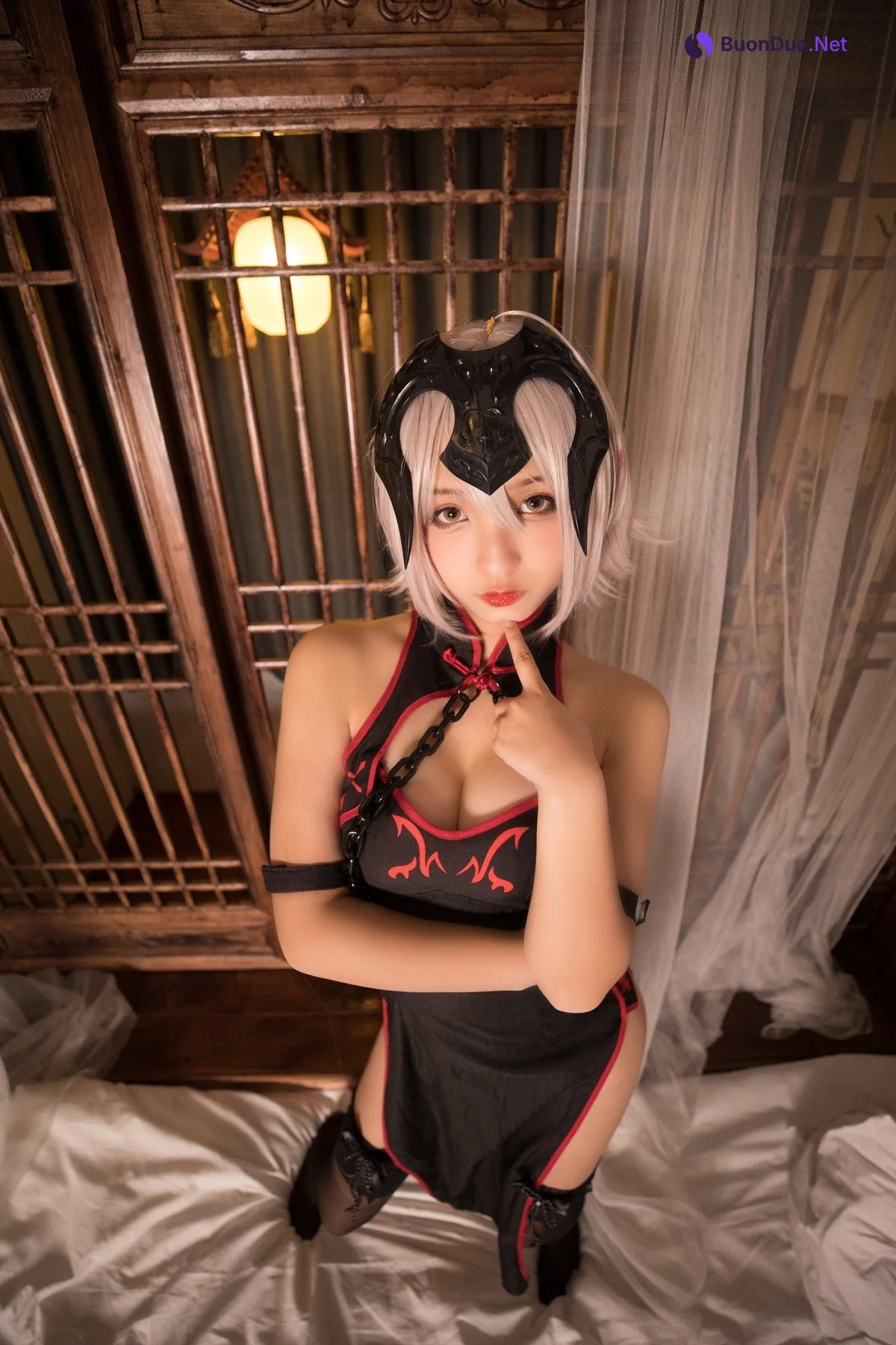 Cosplay 神楽坂真冬 电子相册-旗袍黑贞 Set.01 - Photo 2