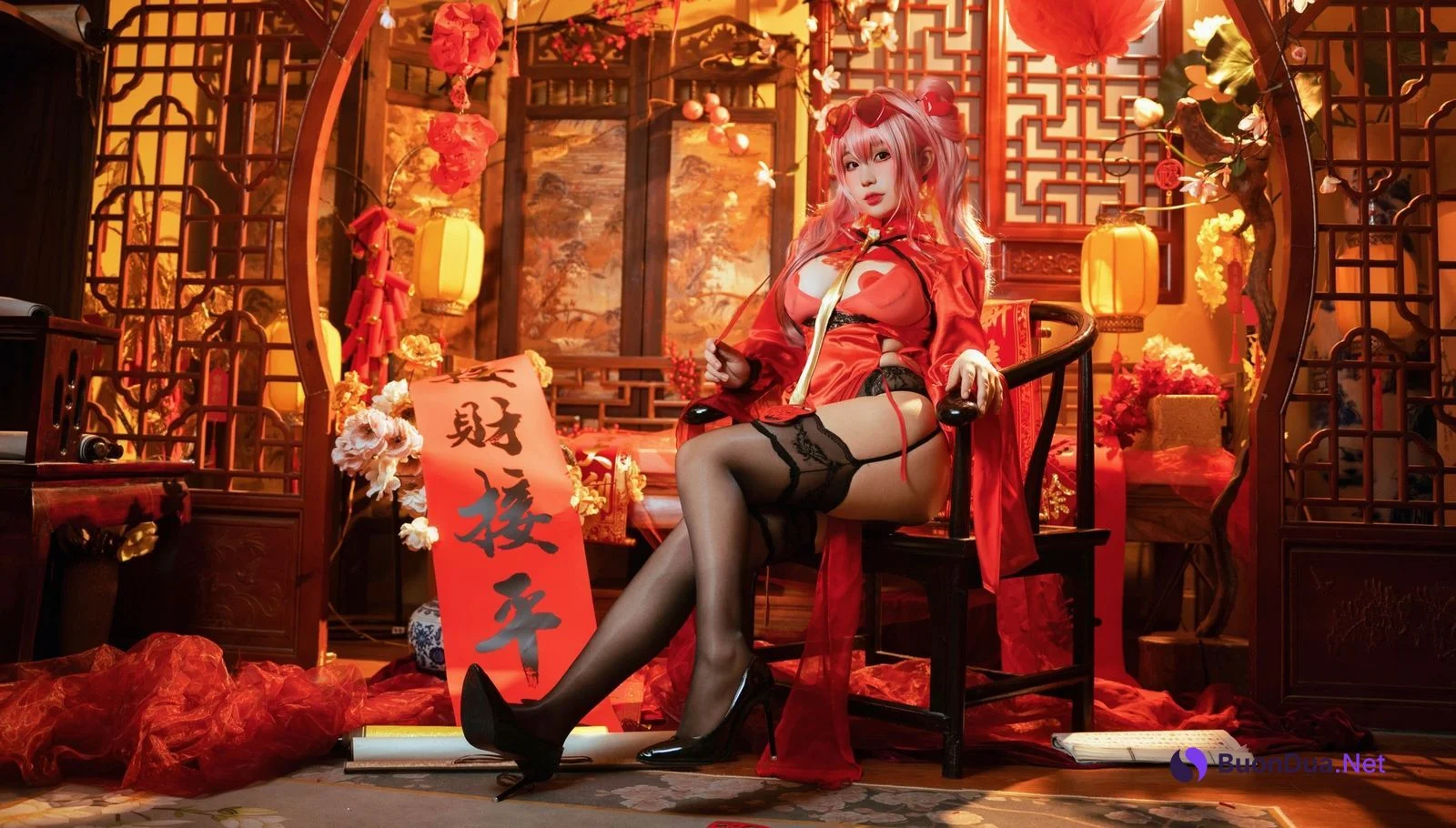 Cosplay 七七娜娜子 布莱默顿新春旗袍 Set.01 - Photo 17
