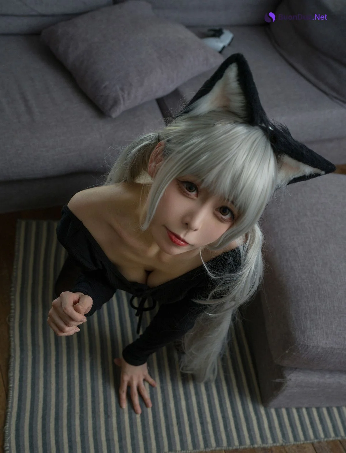 Cosplay 樱岛嗷一 黑猫针织衫连体衣 Set.01 - Photo 10