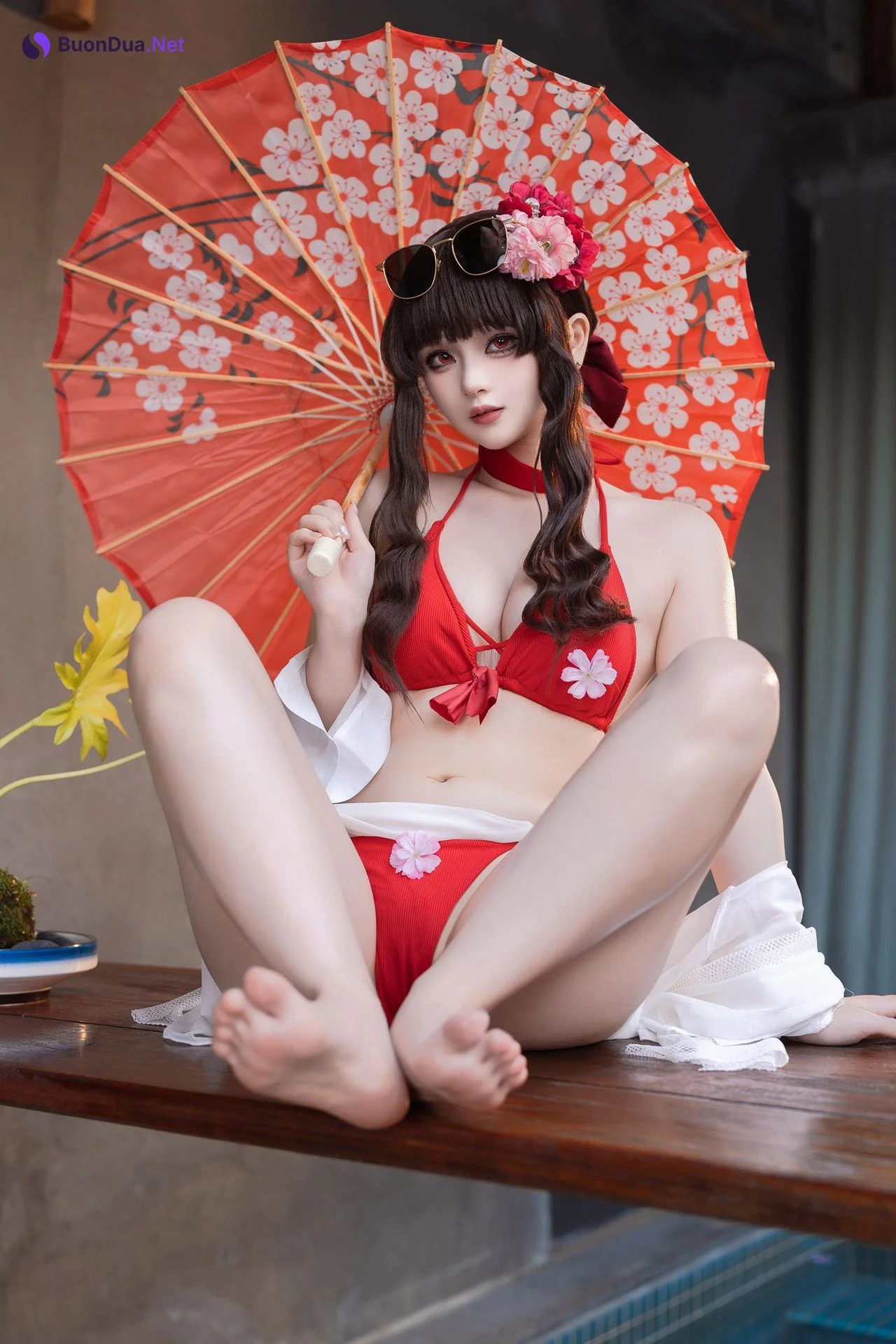 Cosplay 屿鱼 – 樱花泳装 Set.01 - Photo 12