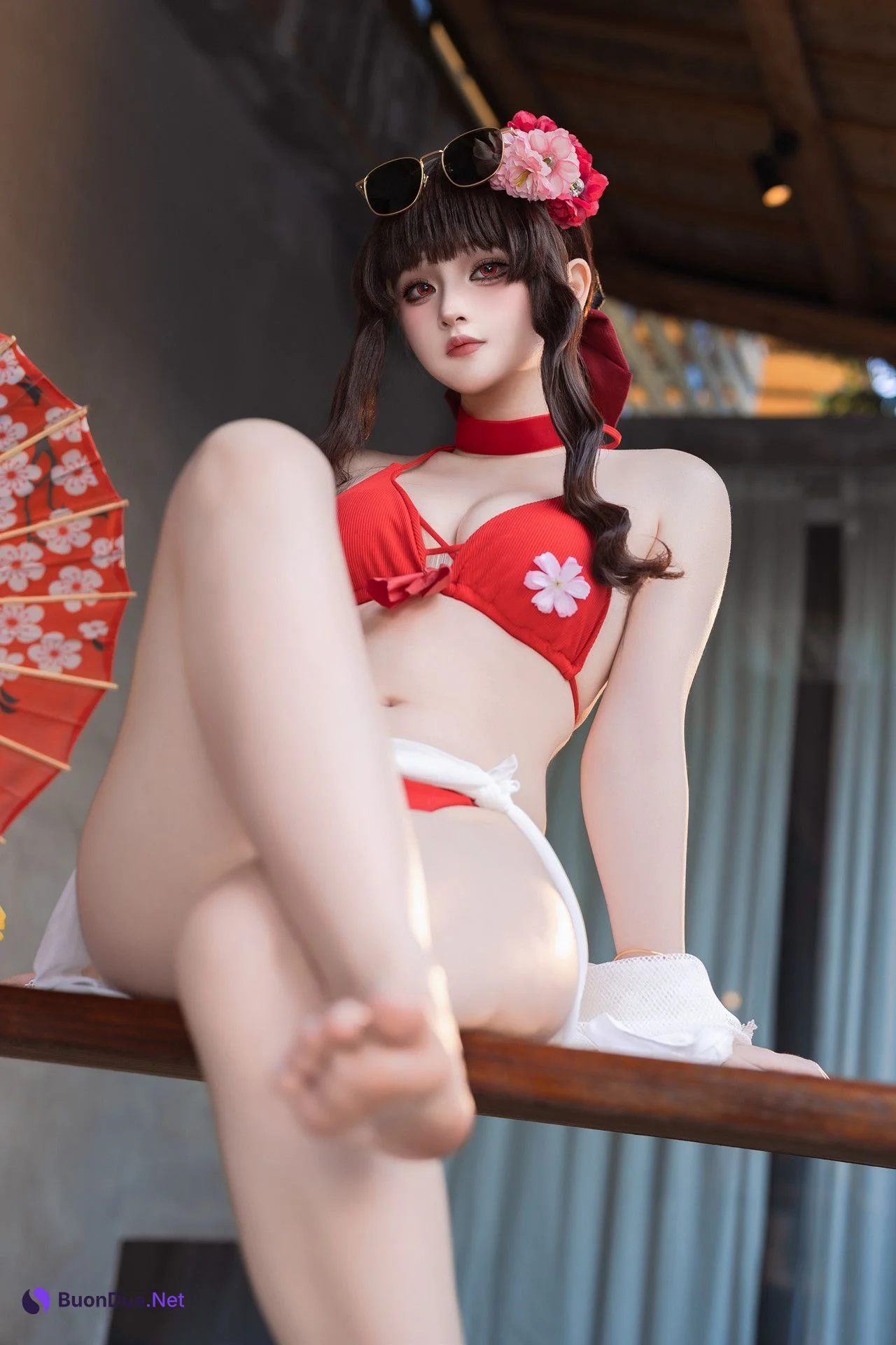 Cosplay 屿鱼 – 樱花泳装 Set.01 - Photo 18