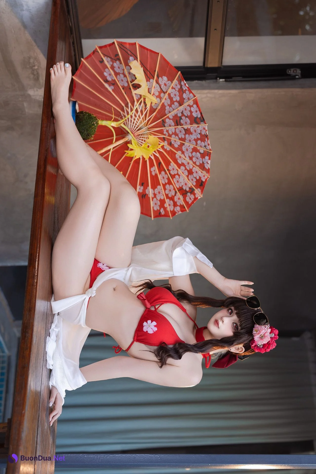 Cosplay 屿鱼 – 樱花泳装 Set.01 - Photo 4