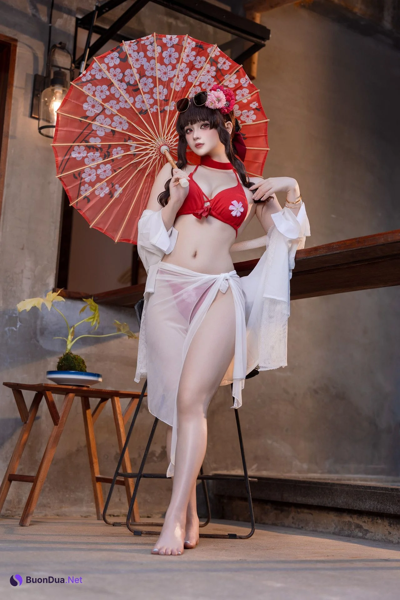 Cosplay 屿鱼 – 樱花泳装 Set.01 - Photo 7