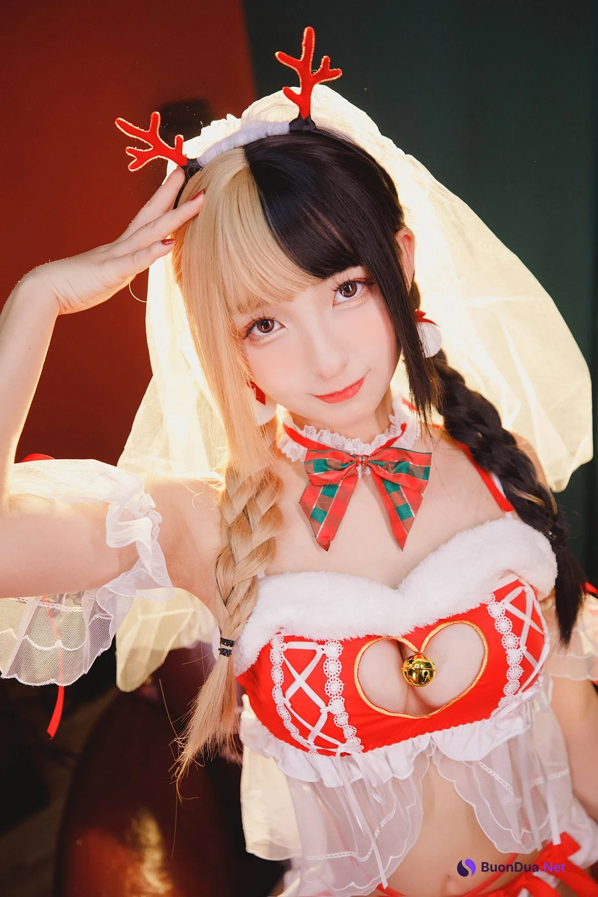 Cosplay 神楽坂真冬 绝对企画-圣诞小鹿《鹿の恩返し》 Set.01 - Photo 2