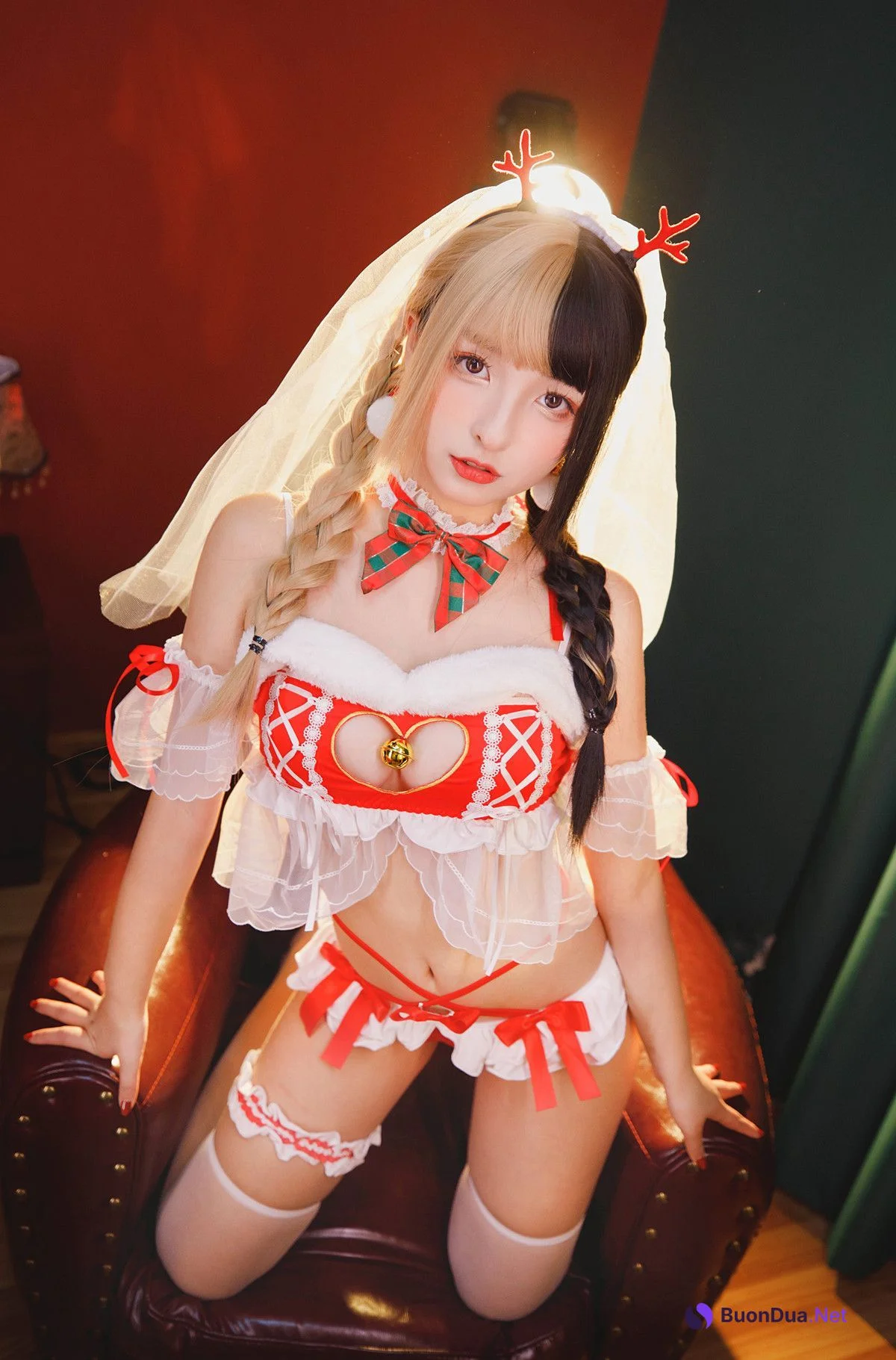 Cosplay 神楽坂真冬 绝对企画-圣诞小鹿《鹿の恩返し》 Set.01 - Photo 4
