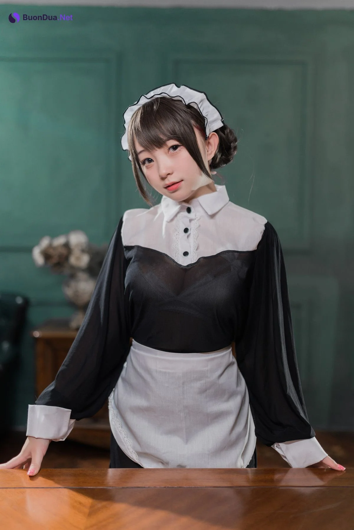 Cosplay 花铃 黑丝透明短裙女仆 Set.02 - Photo 2
