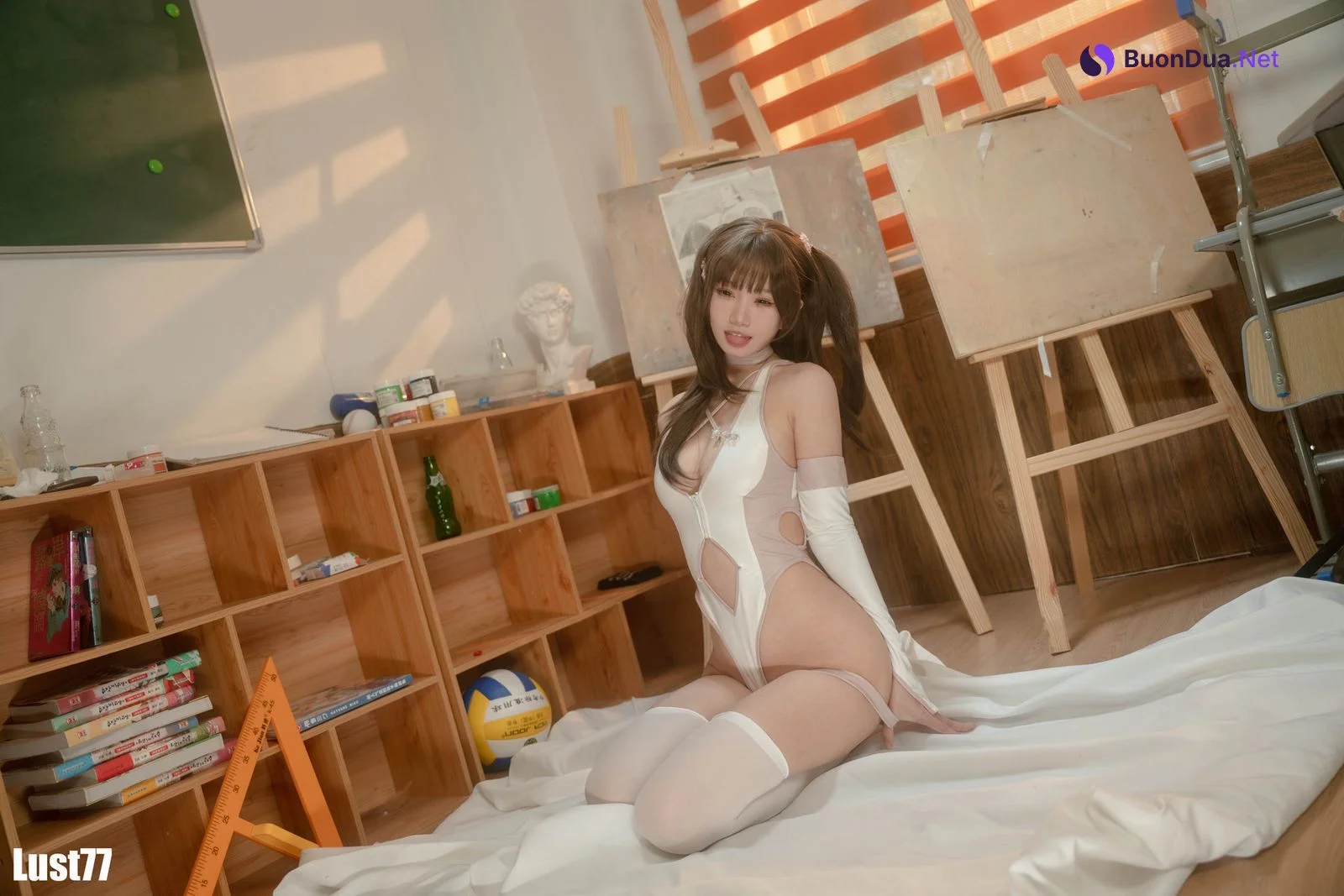 Cosplay 柒柒要乖哦 粉色泳衣 Set.02 - Photo 18