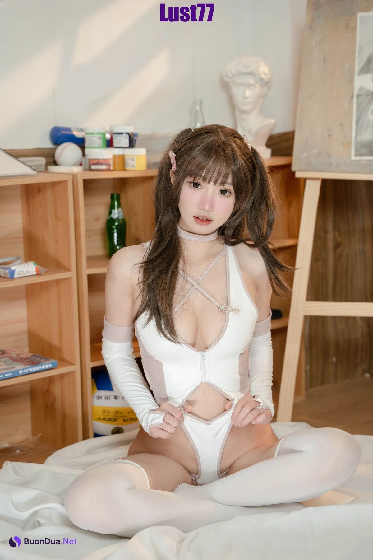 Cosplay 柒柒要乖哦 粉色泳衣 Set.02 - Photo 5