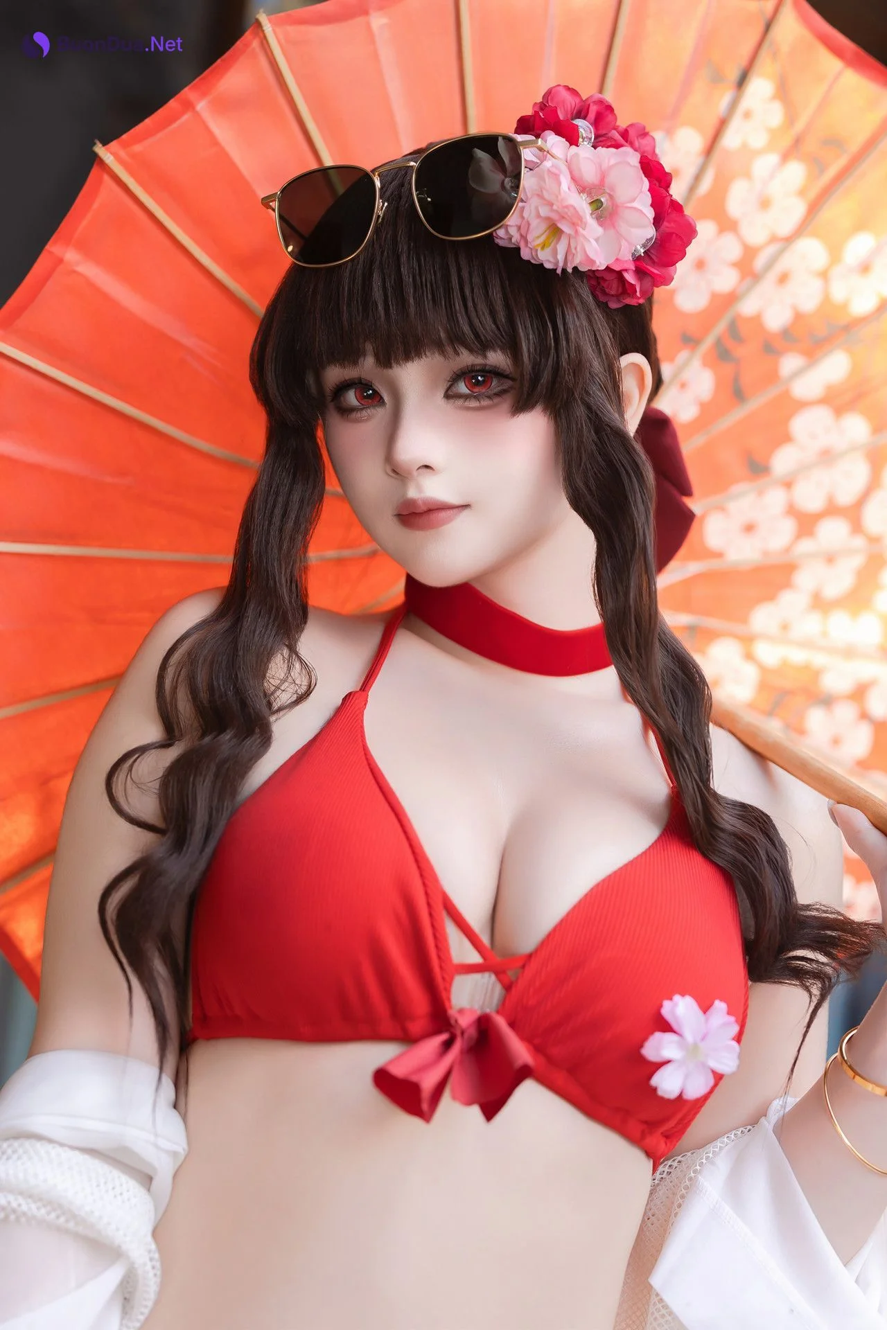 Cosplay 屿鱼 – 樱花泳装 Set.02 - Photo 11