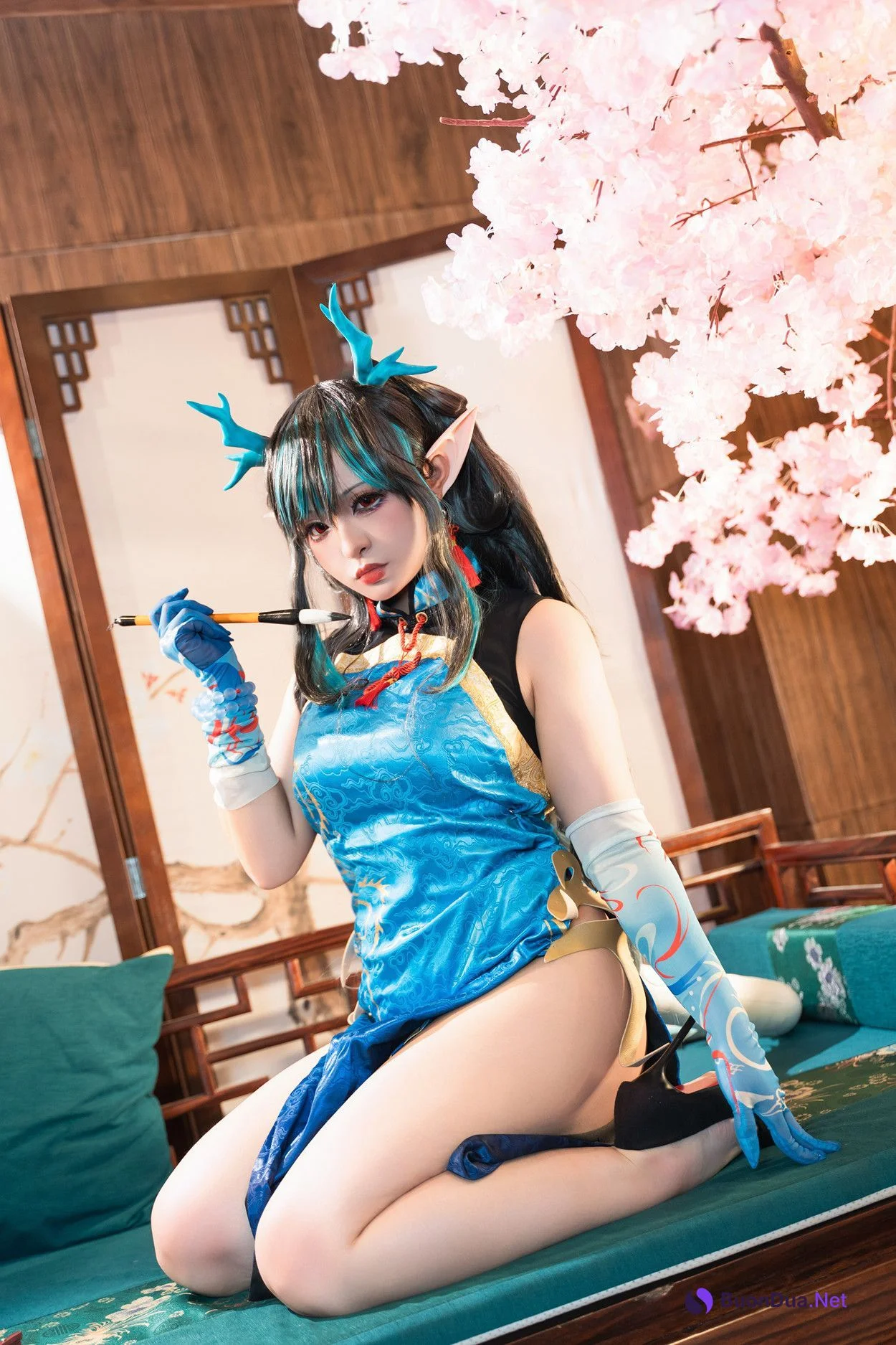 Cosplay 小和甜酒 & 橙风千雅 明日方舟年夕中式双人御守 Set.02 - Photo 11