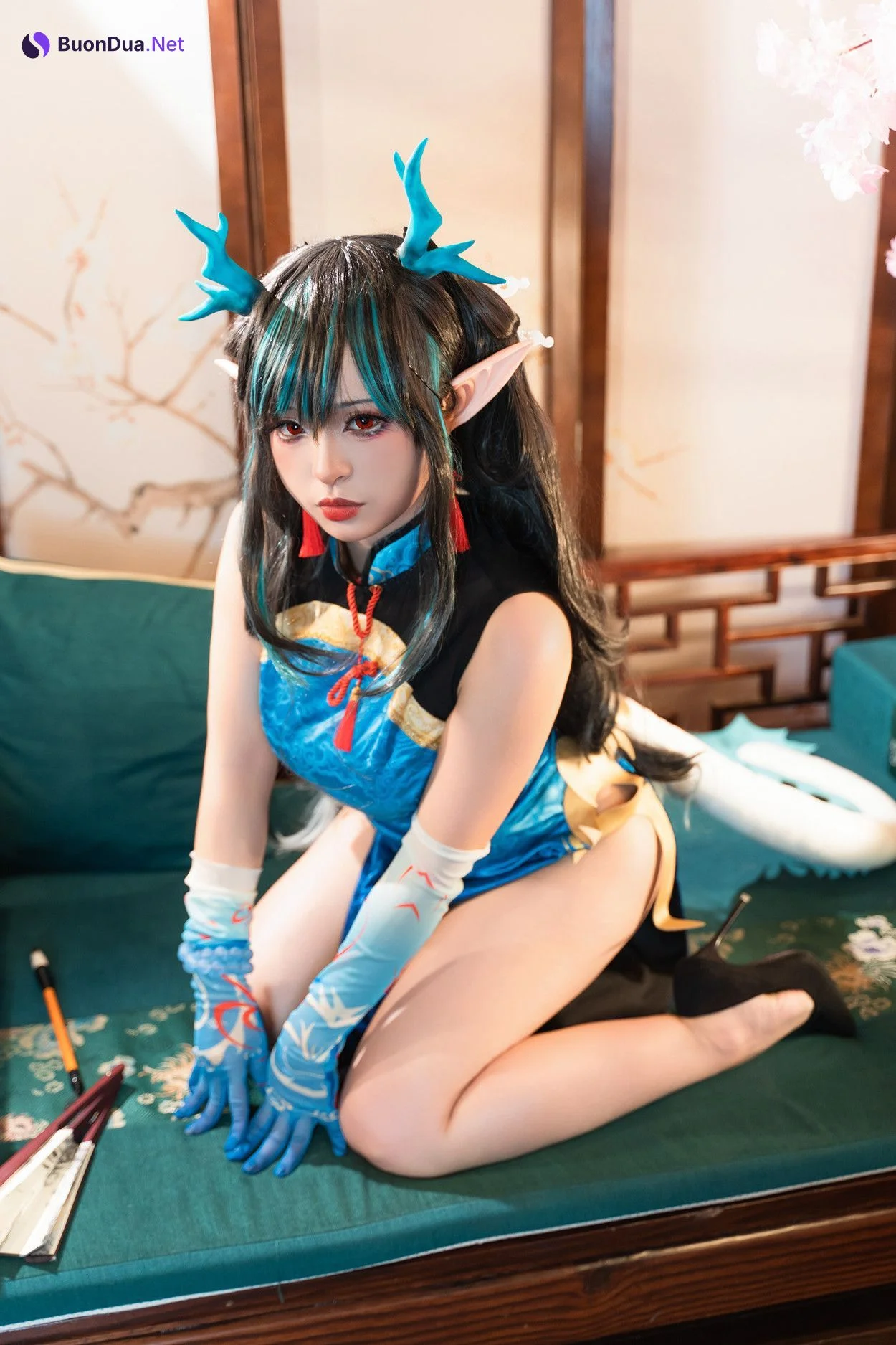 Cosplay 小和甜酒 & 橙风千雅 明日方舟年夕中式双人御守 Set.02 - Photo 12