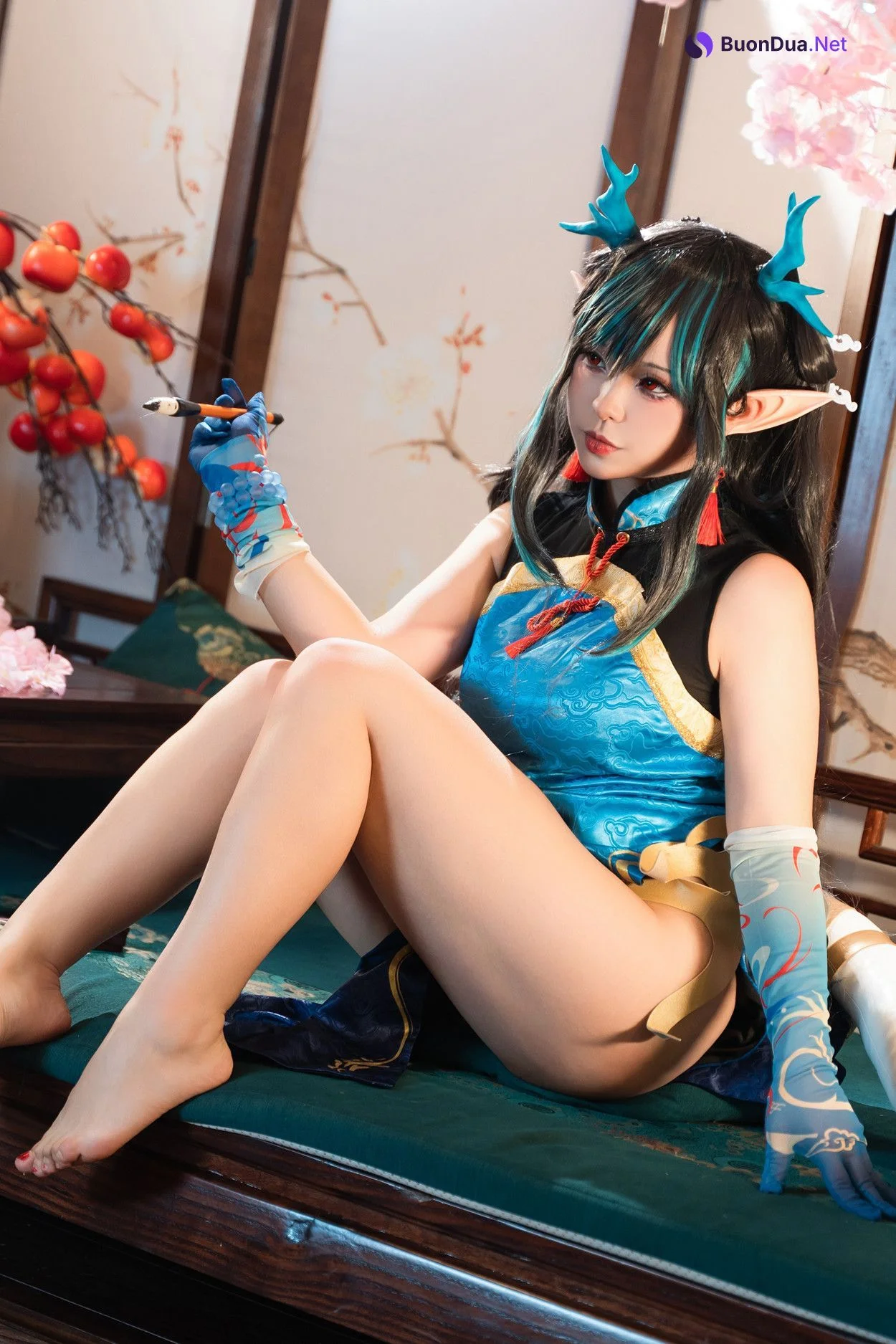Cosplay 小和甜酒 & 橙风千雅 明日方舟年夕中式双人御守 Set.02 - Photo 20
