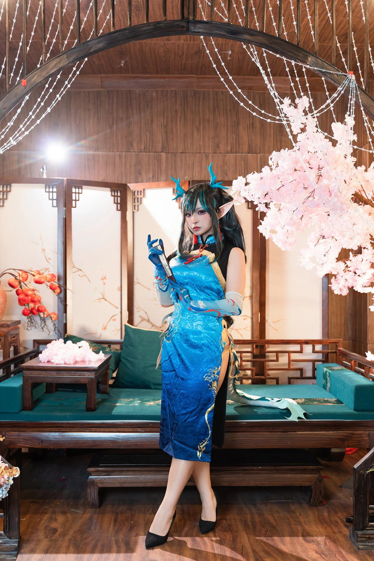 Cosplay 小和甜酒 & 橙风千雅 明日方舟年夕中式双人御守 Set.02