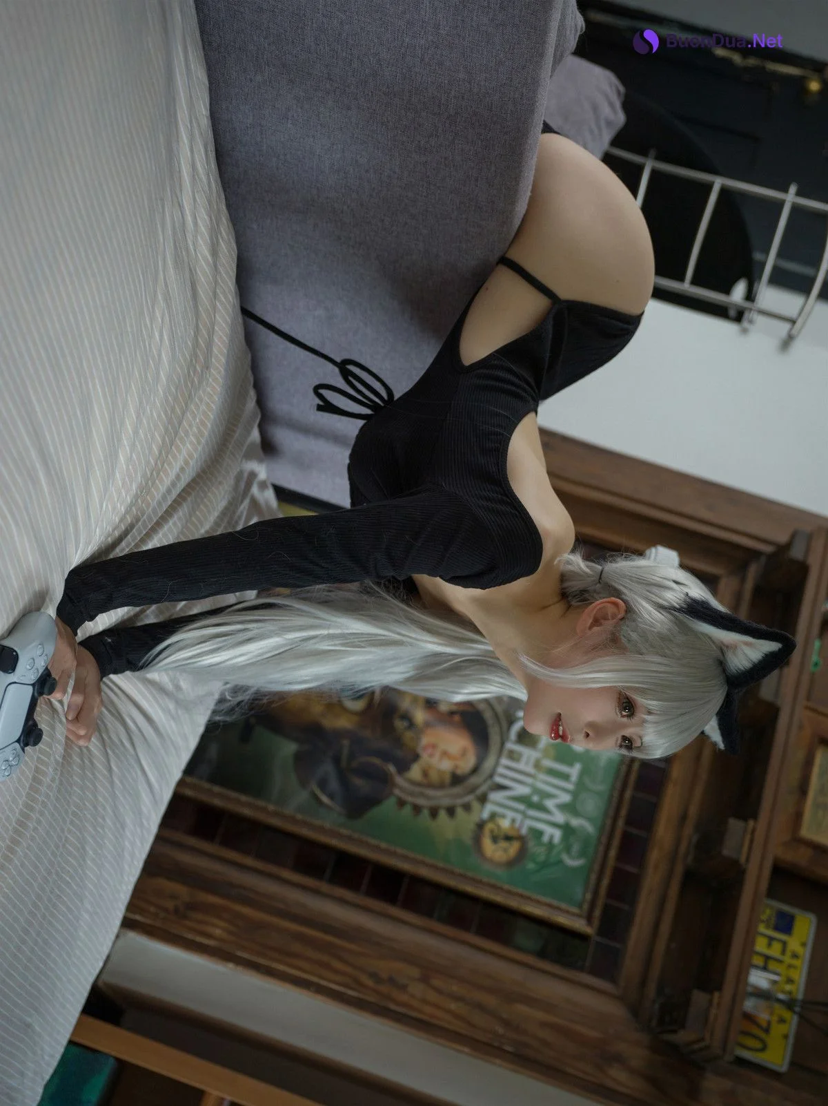 Cosplay 樱岛嗷一 黑猫针织衫连体衣 Set.02 - Photo 6