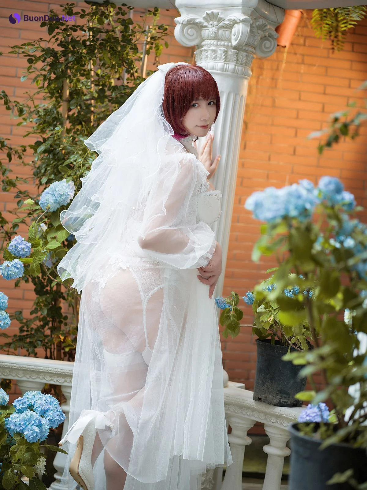 Cosplay 麻花麻花酱 黑白婚纱 Set.02 - Photo 10