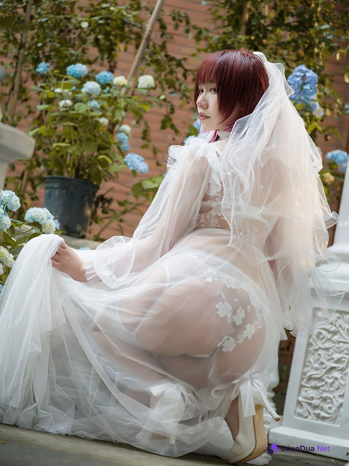 Cosplay 麻花麻花酱 黑白婚纱 Set.02 - Photo 11