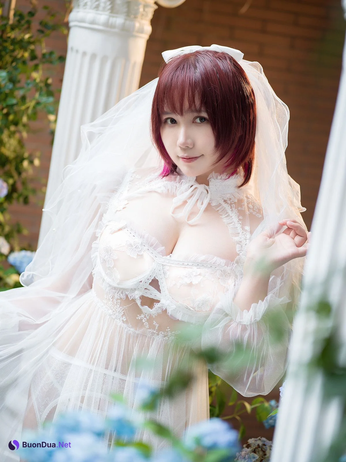 Cosplay 麻花麻花酱 黑白婚纱 Set.02 - Photo 12