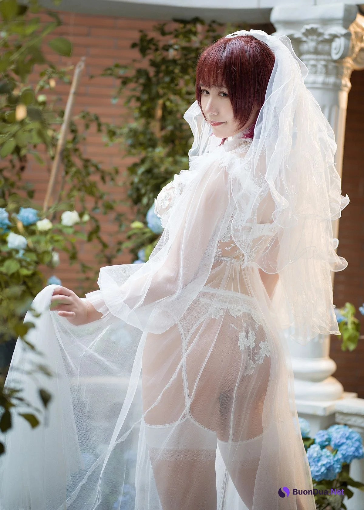 Cosplay 麻花麻花酱 黑白婚纱 Set.02 - Photo 6