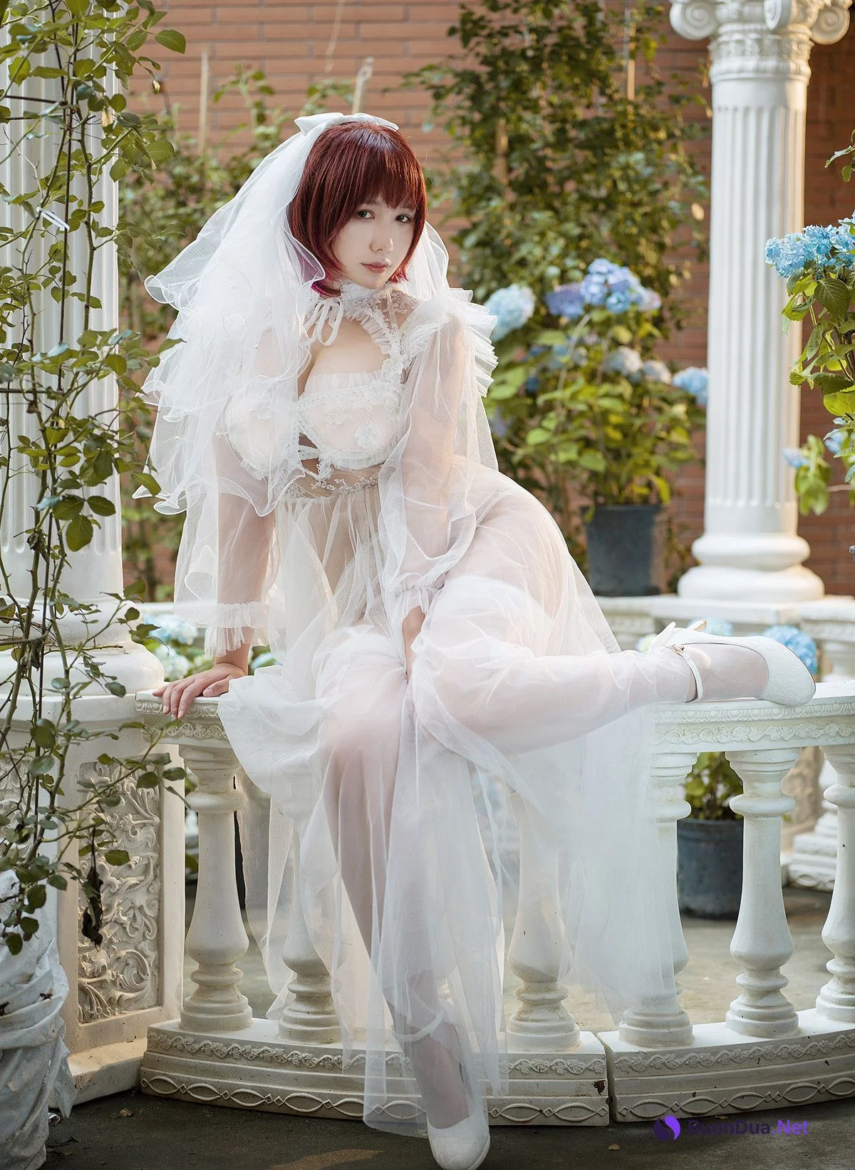 Cosplay 麻花麻花酱 黑白婚纱 Set.02 - Photo 8