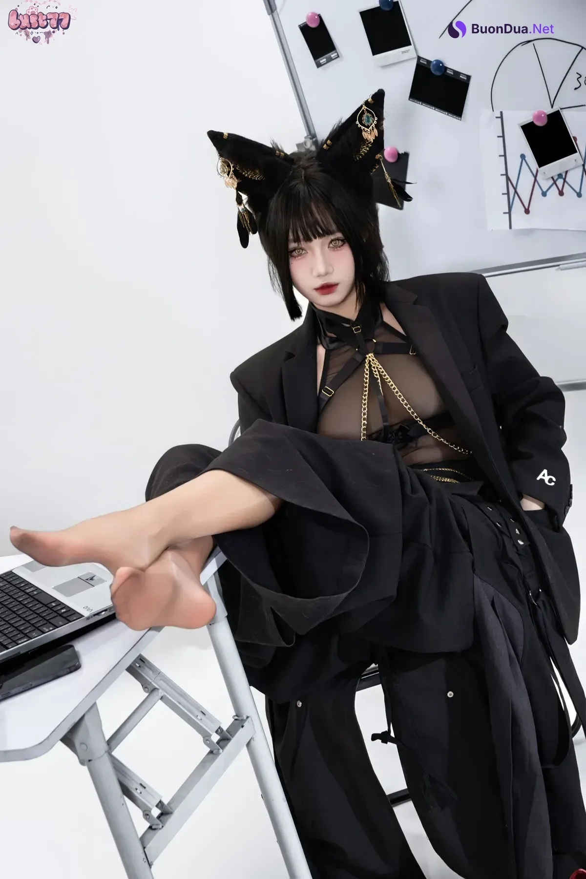 Cosplay 柒柒要乖哦 – 黑·阿努比斯 Set.02 - Photo 12