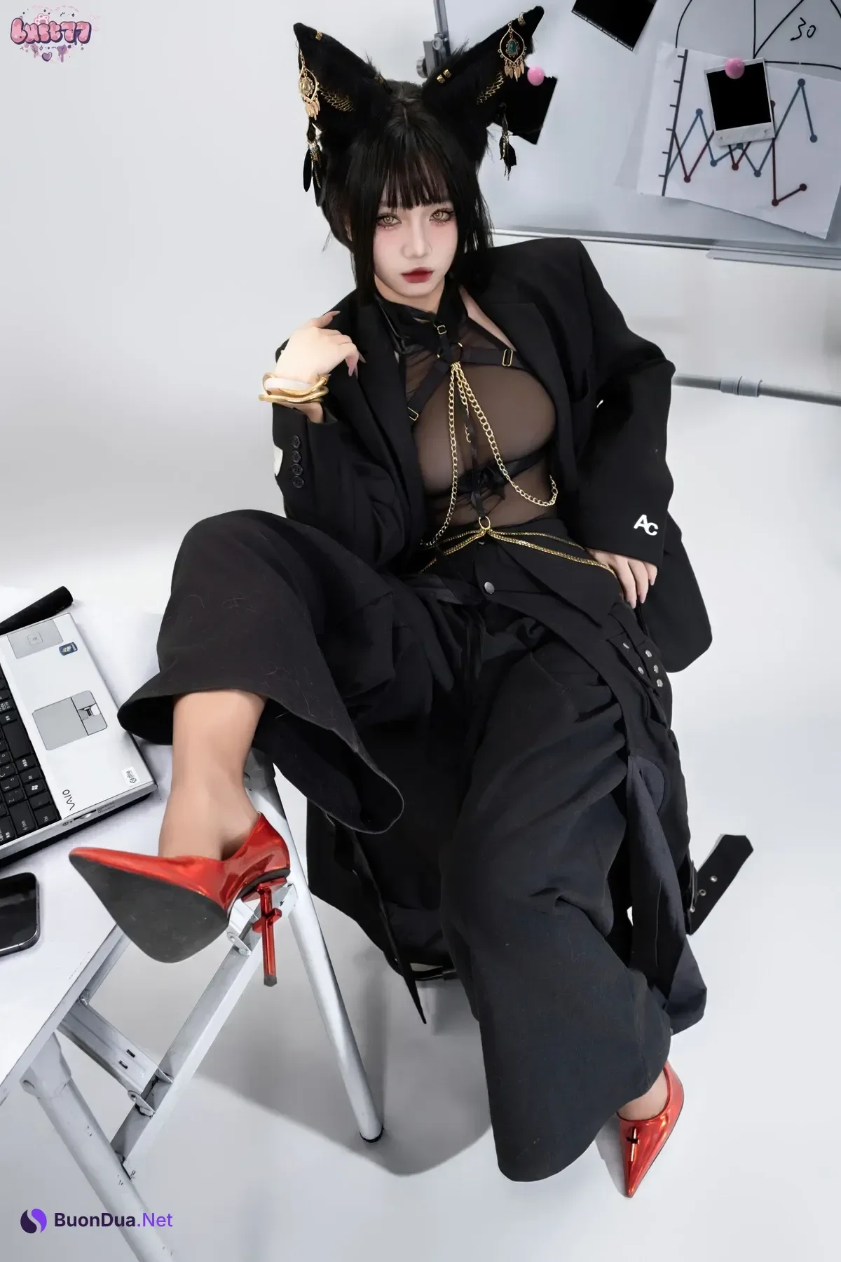 Cosplay 柒柒要乖哦 – 黑·阿努比斯 Set.02 - Photo 14