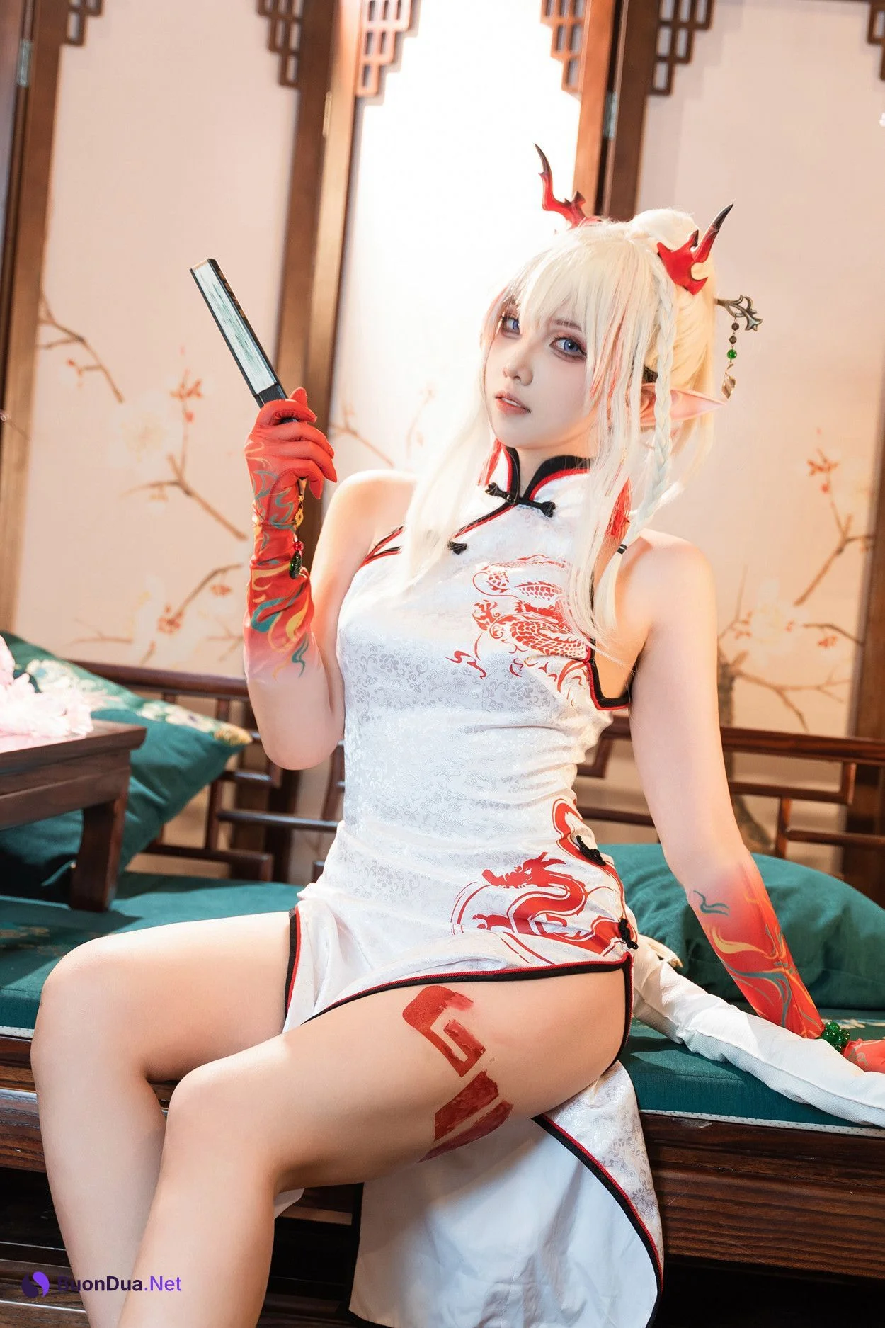 Cosplay 小和甜酒 & 橙风千雅 明日方舟年夕中式双人御守 Set.03 - Photo 16