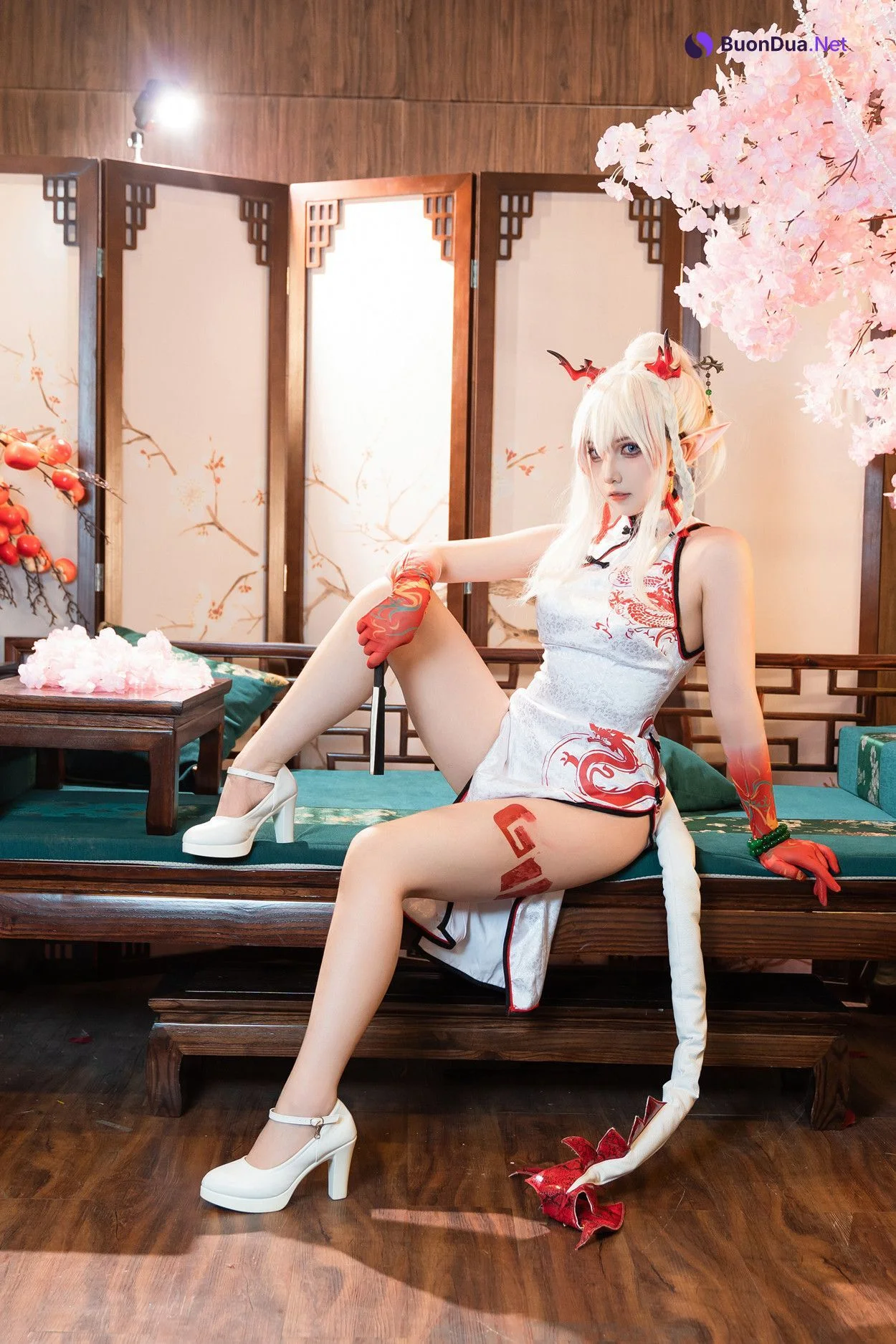 Cosplay 小和甜酒 & 橙风千雅 明日方舟年夕中式双人御守 Set.03 - Photo 19