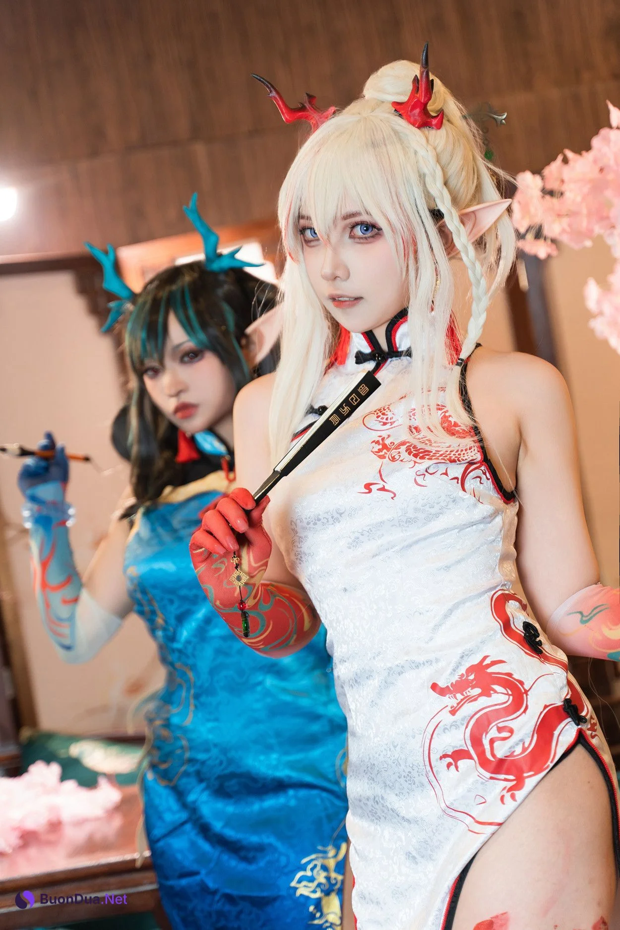 Cosplay 小和甜酒 & 橙风千雅 明日方舟年夕中式双人御守 Set.03 - Photo 3