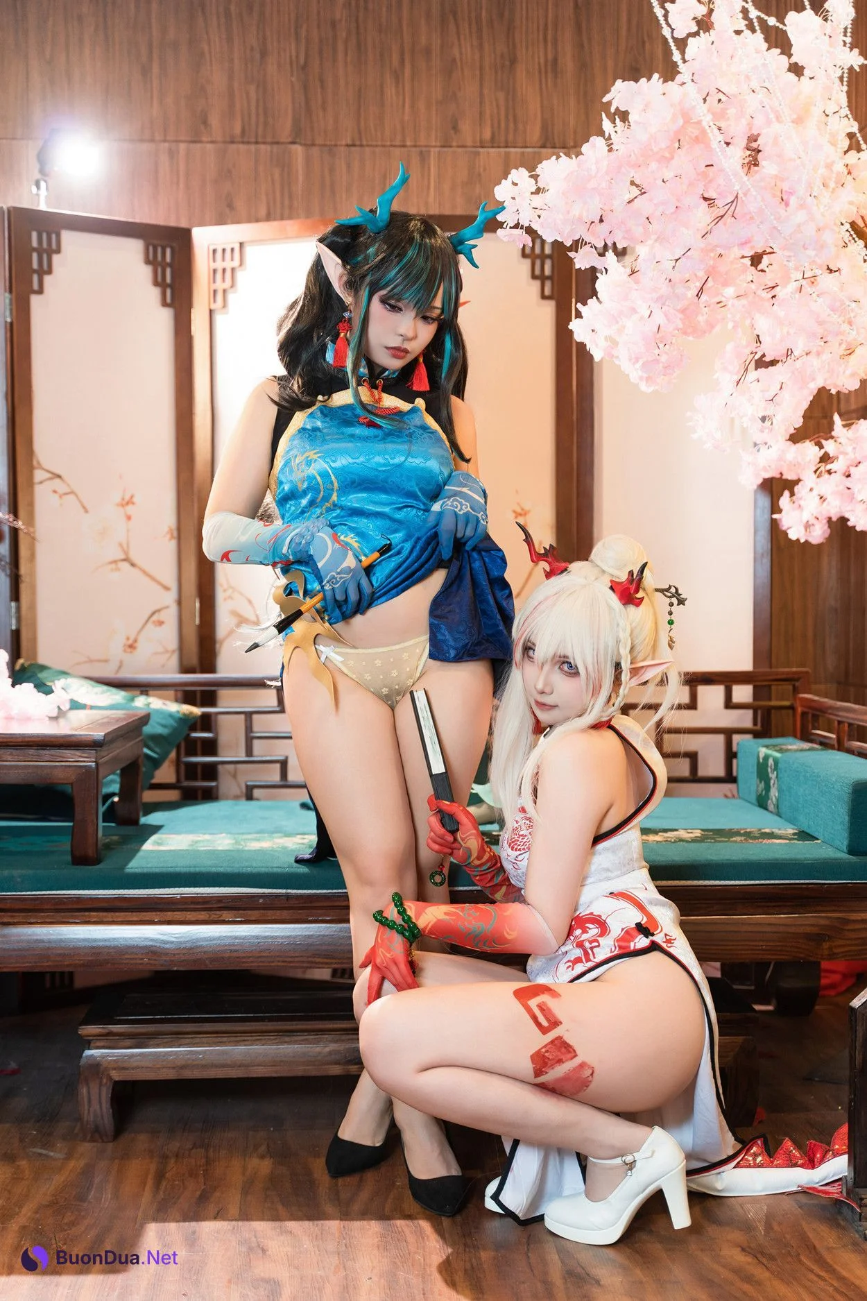 Cosplay 小和甜酒 & 橙风千雅 明日方舟年夕中式双人御守 Set.03 - Photo 7