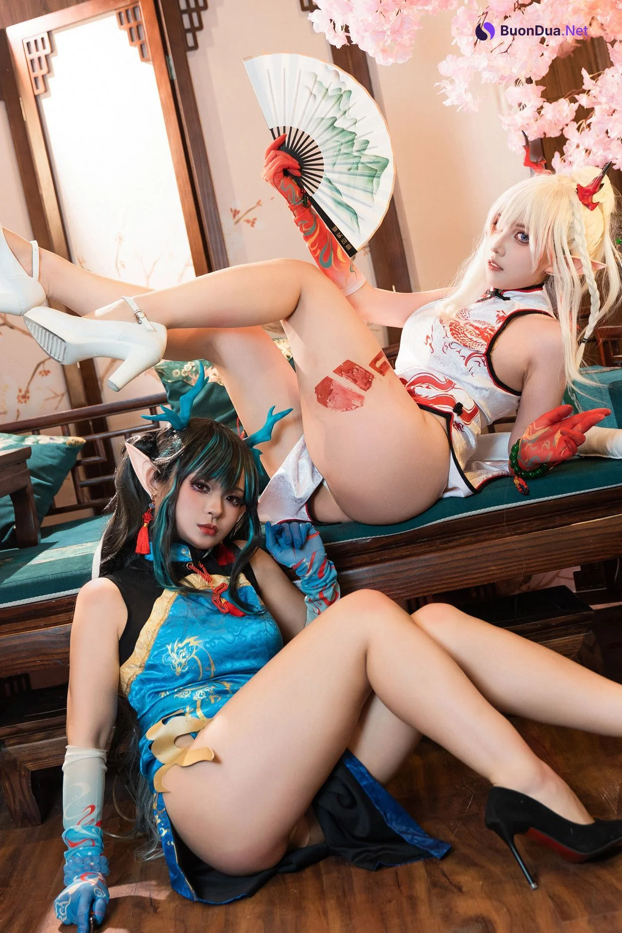 Cosplay 小和甜酒 & 橙风千雅 明日方舟年夕中式双人御守 Set.03 - Photo 9