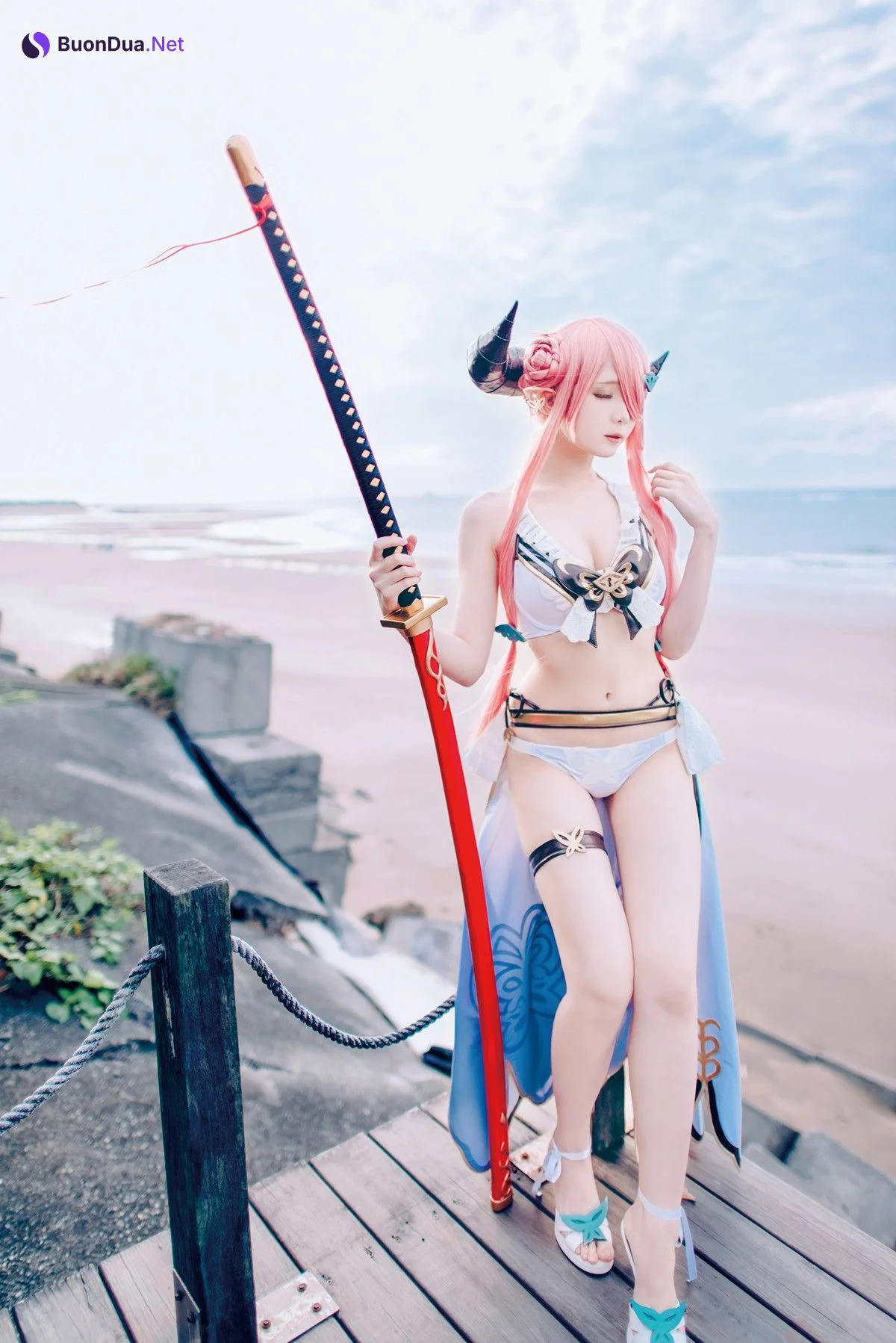 Cosplay 霜月shimo 碧蓝幻想 娜尔梅亚 Set.01 - Photo 9