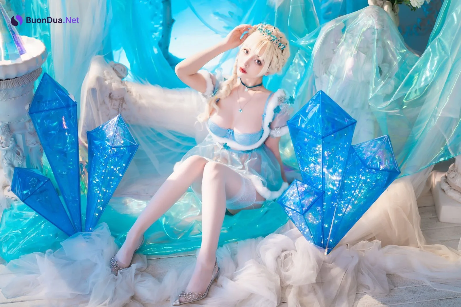 雯妹 Cosplay 冰雪 Snow Ice - Photo 12