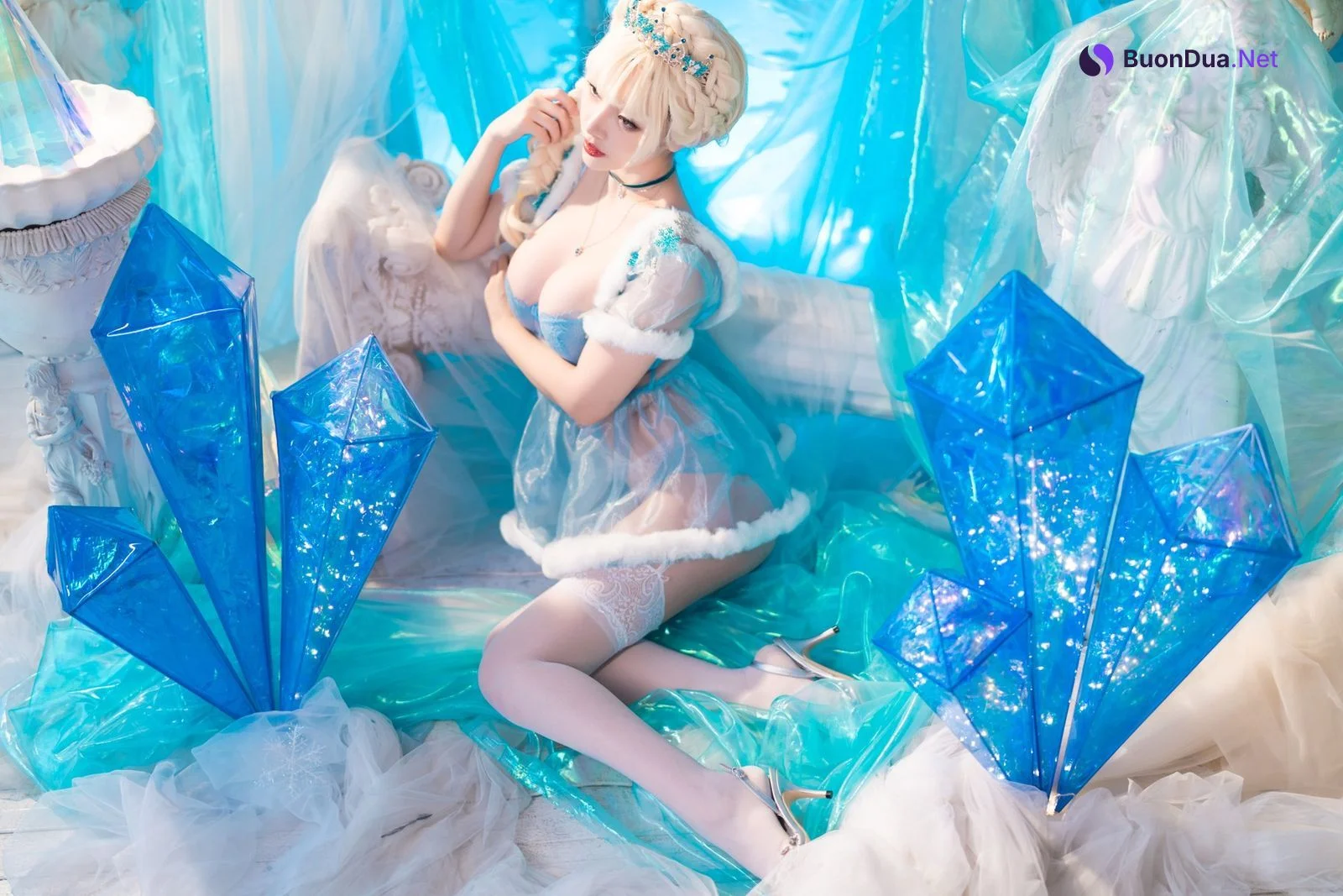 雯妹 Cosplay 冰雪 Snow Ice - Photo 14