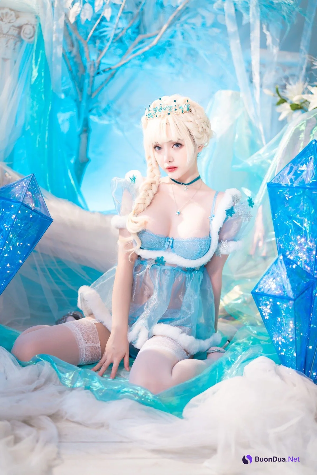 雯妹 Cosplay 冰雪 Snow Ice - Photo 17