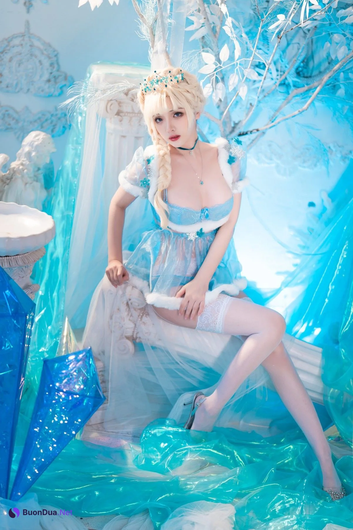 雯妹 Cosplay 冰雪 Snow Ice - Photo 4