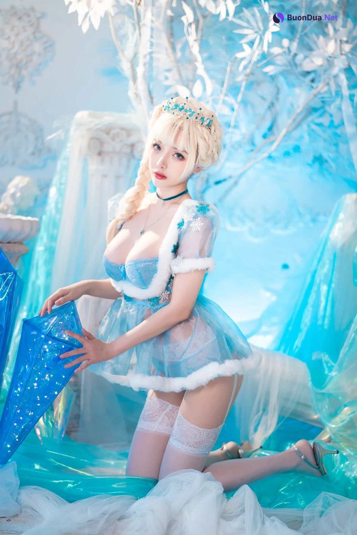雯妹 Cosplay 冰雪 Snow Ice - Photo 6