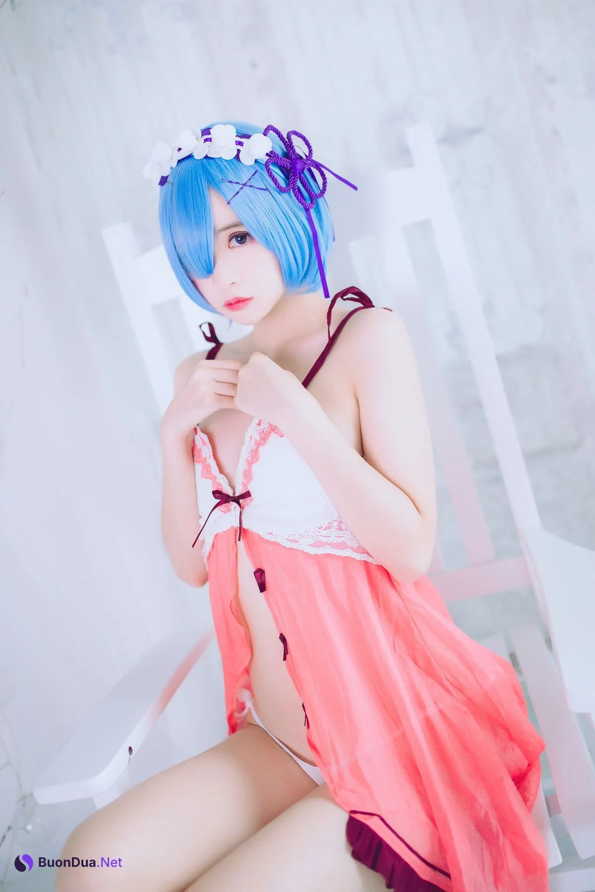 Cosplay 疯猫ss 蕾姆 - 写真 10