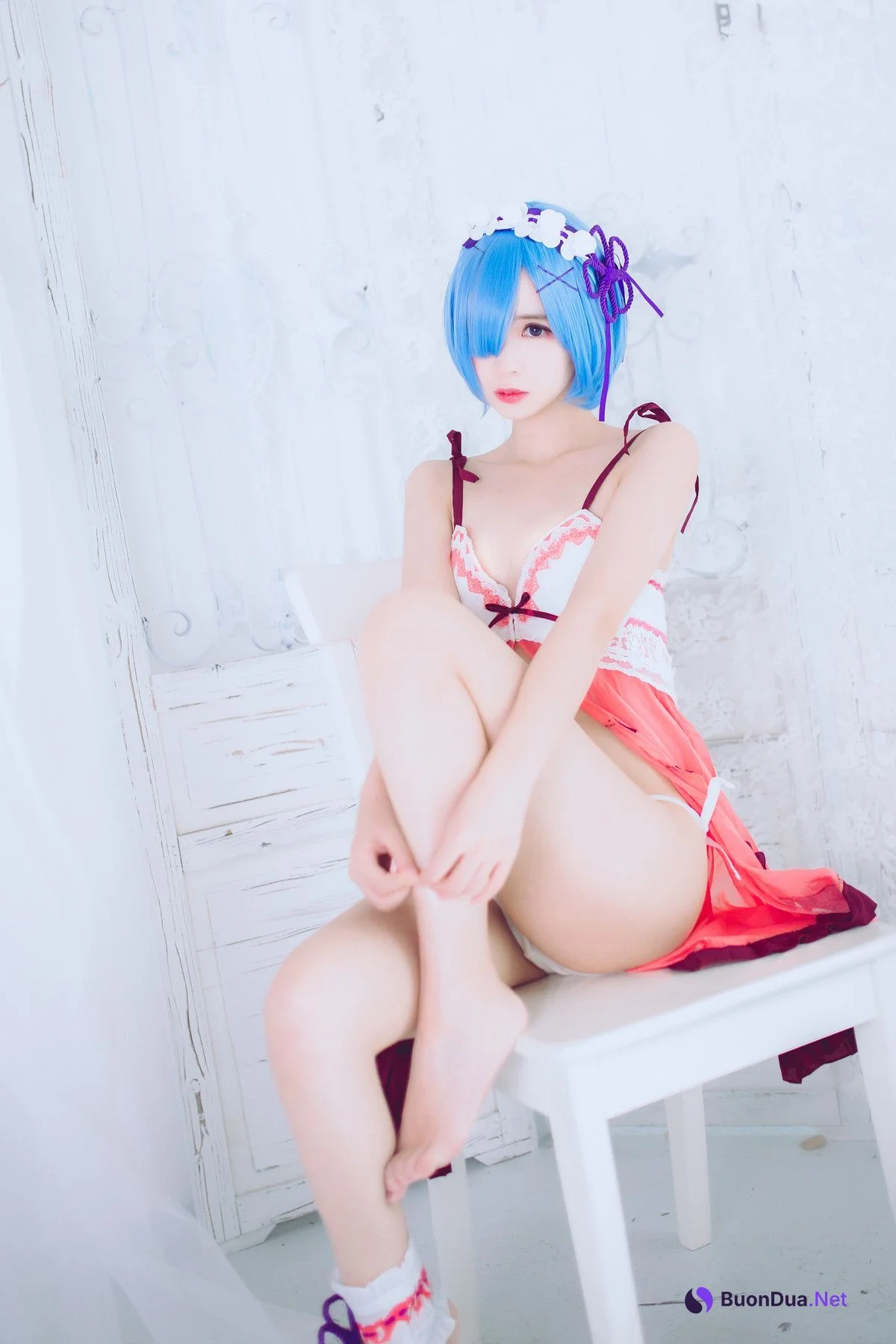Cosplay 疯猫ss 蕾姆 - 写真 11