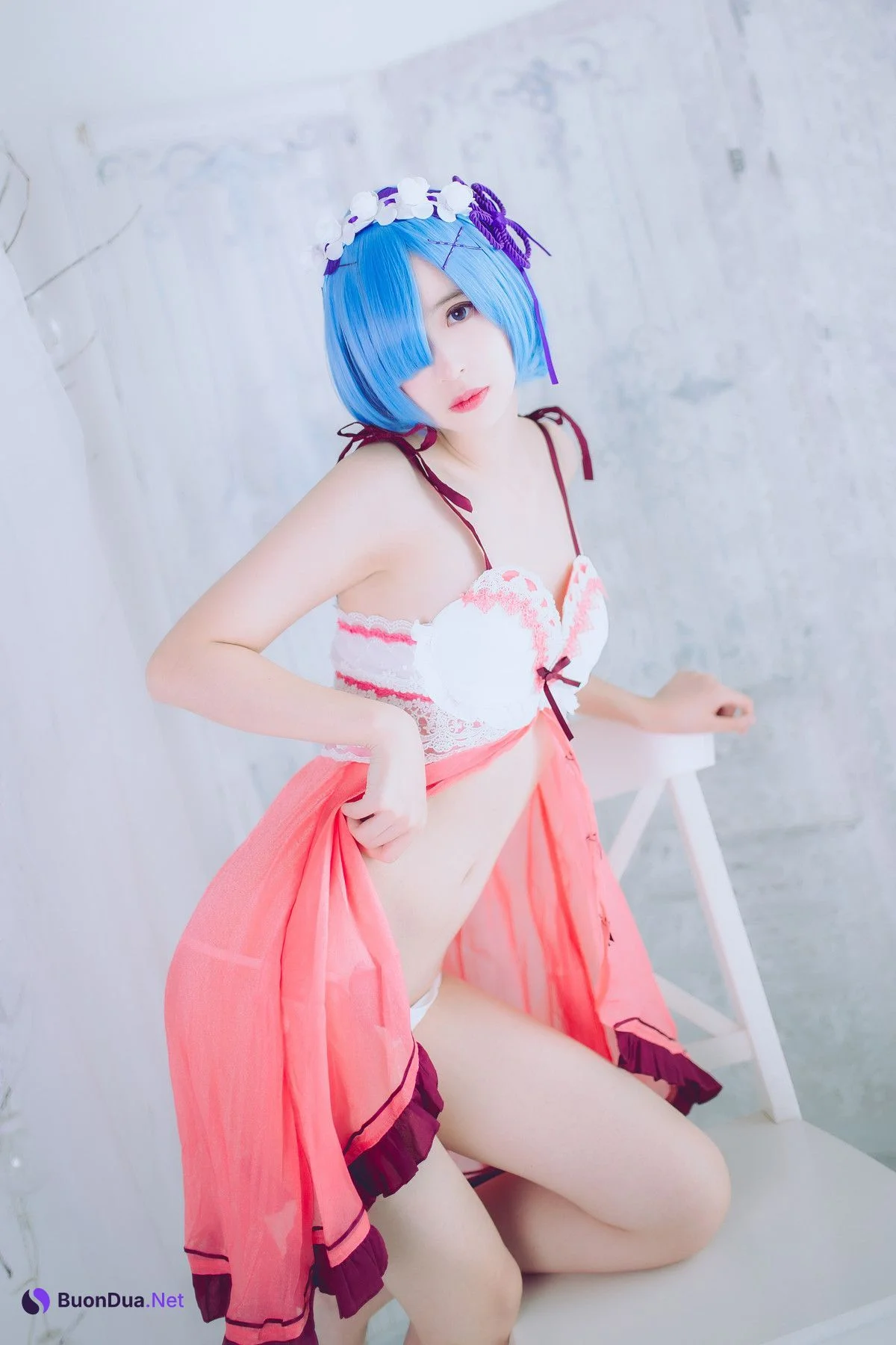 Cosplay 疯猫ss 蕾姆 - 写真 12