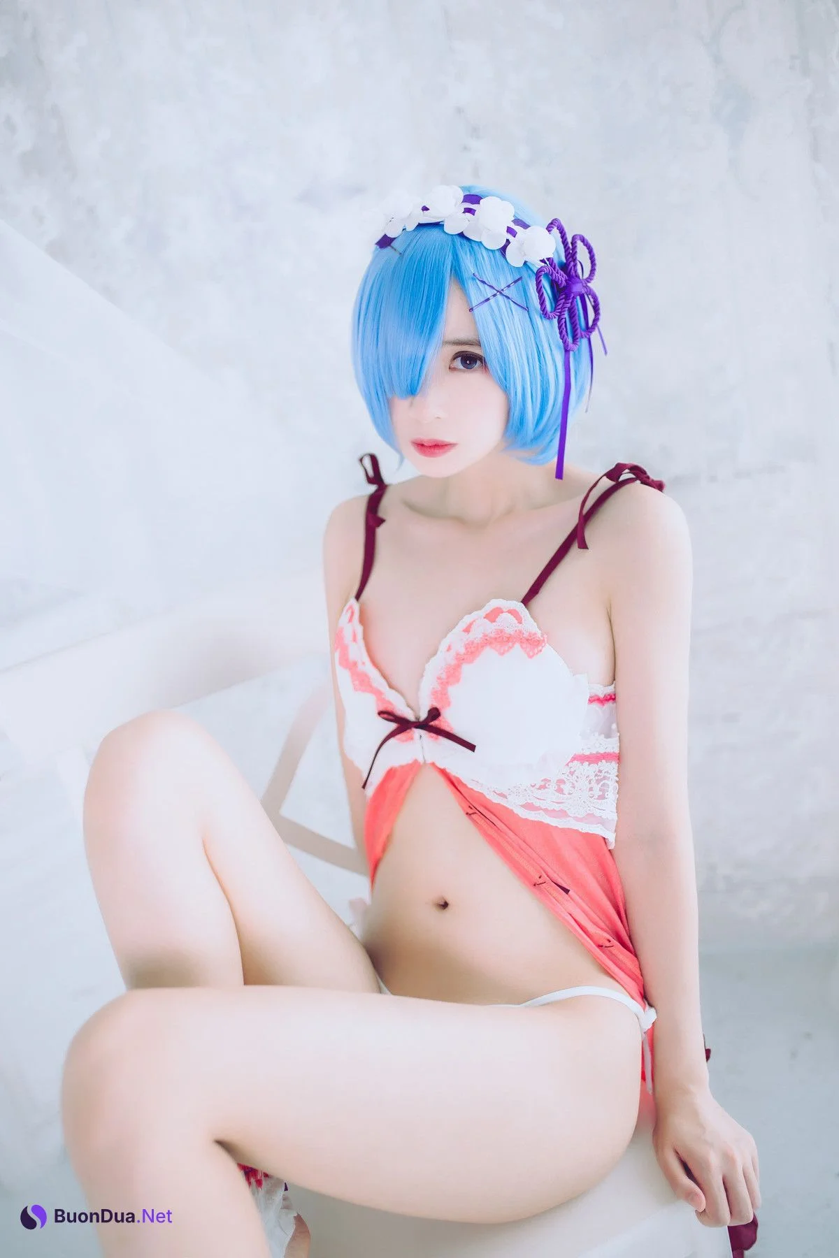 Cosplay 疯猫ss 蕾姆 - 写真 17